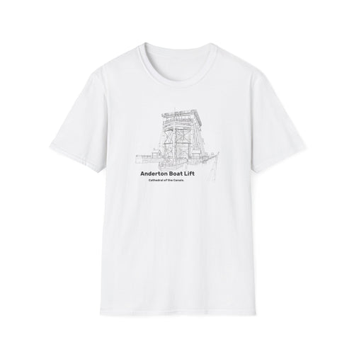 Anderton Boat Lift T-Shirt |  Cathedral of the Canals. canal landmark