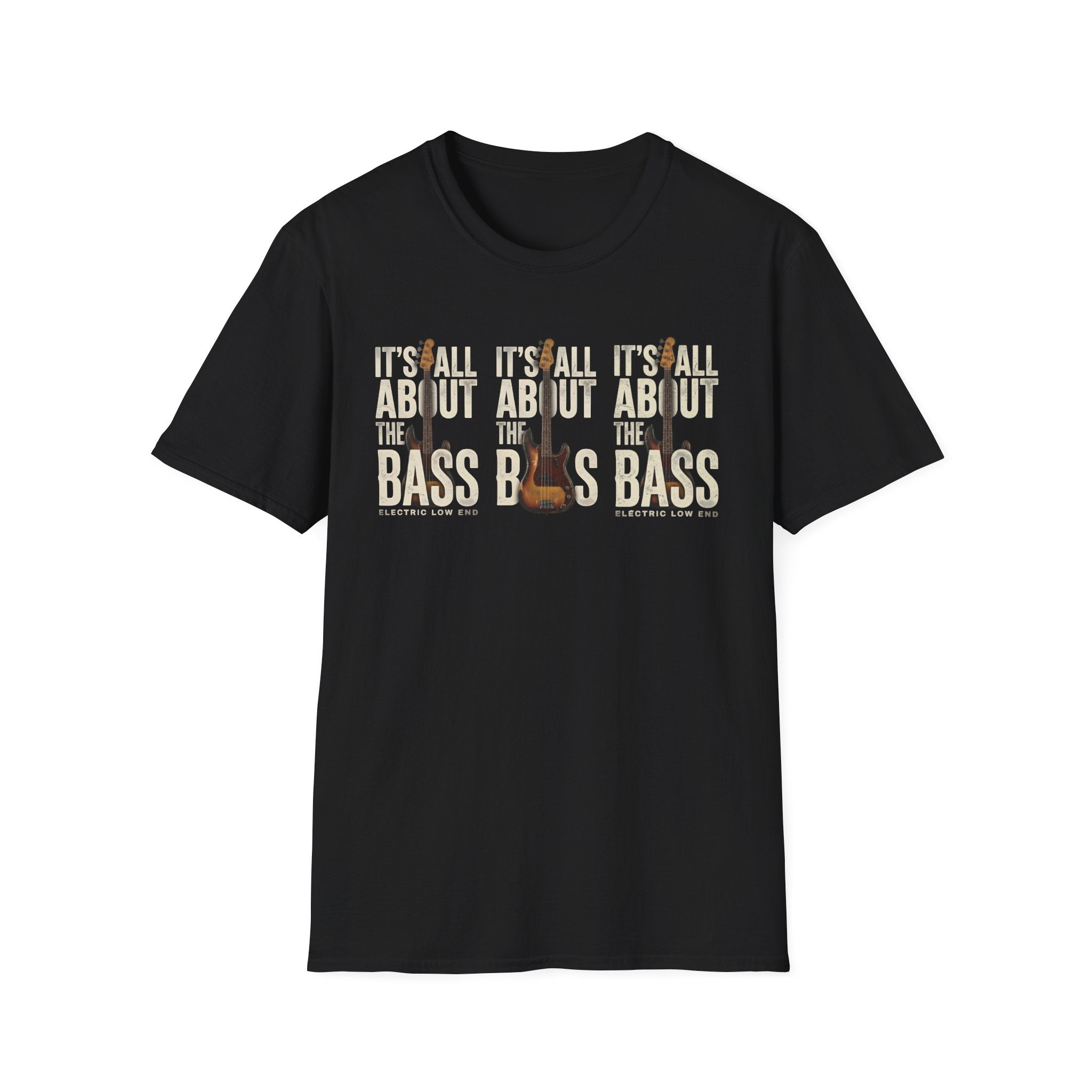 "It's All About the Bass" Vintage Bass Guitar T-Shirt - P-Bass Design