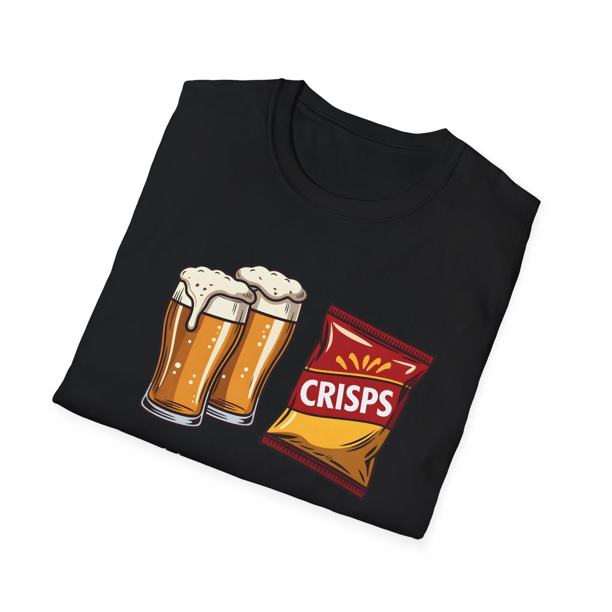 Personalised |Two Pints of Lager and a Packet of Crisps T-Shirt | Fat Boris British TV Nostalgia 