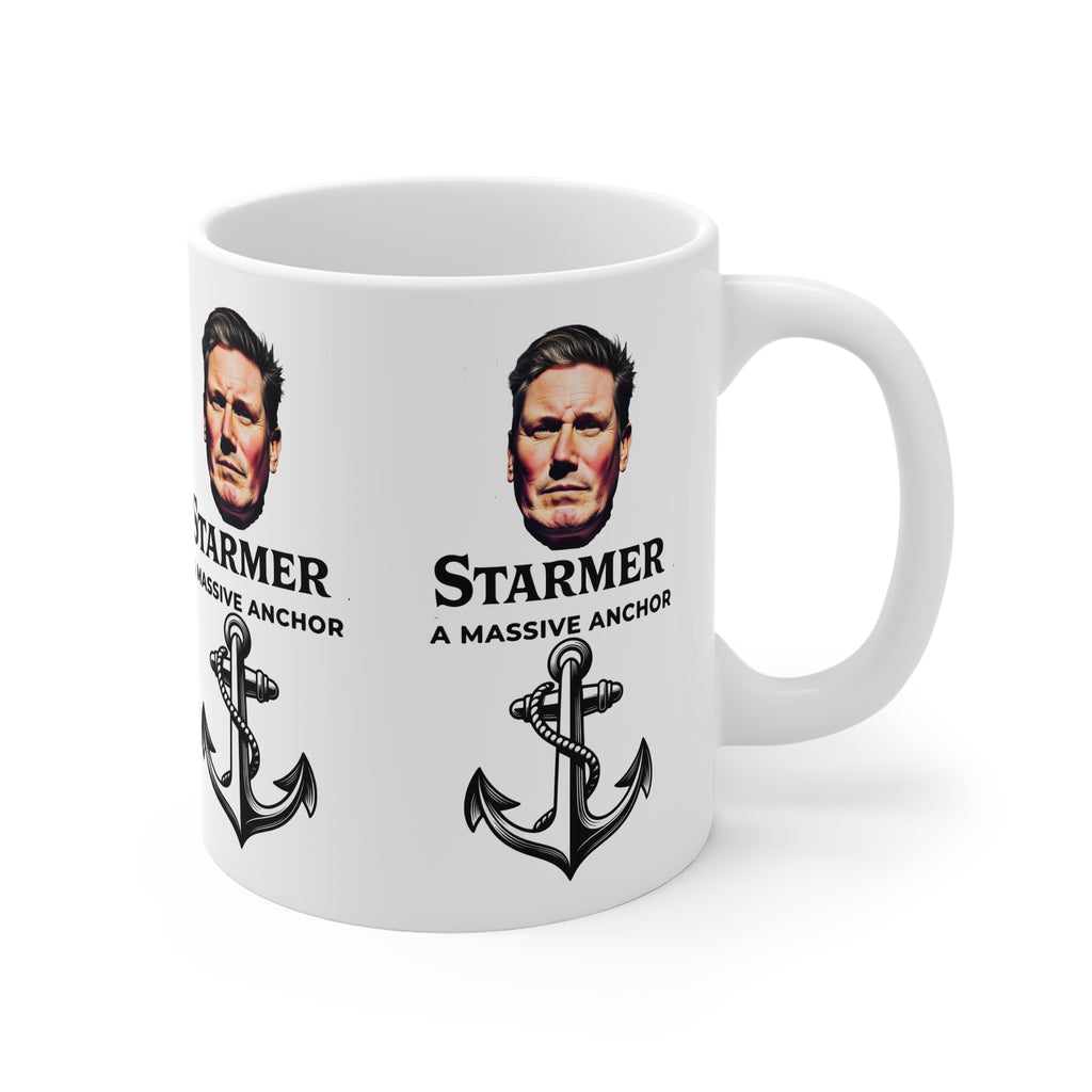 Starmer "A Massive Anchor" | Funny Political Satire Coffee Cup | Anti Starmer Gift | 11oz Ceramic Mug | UK Politics Humour Printify