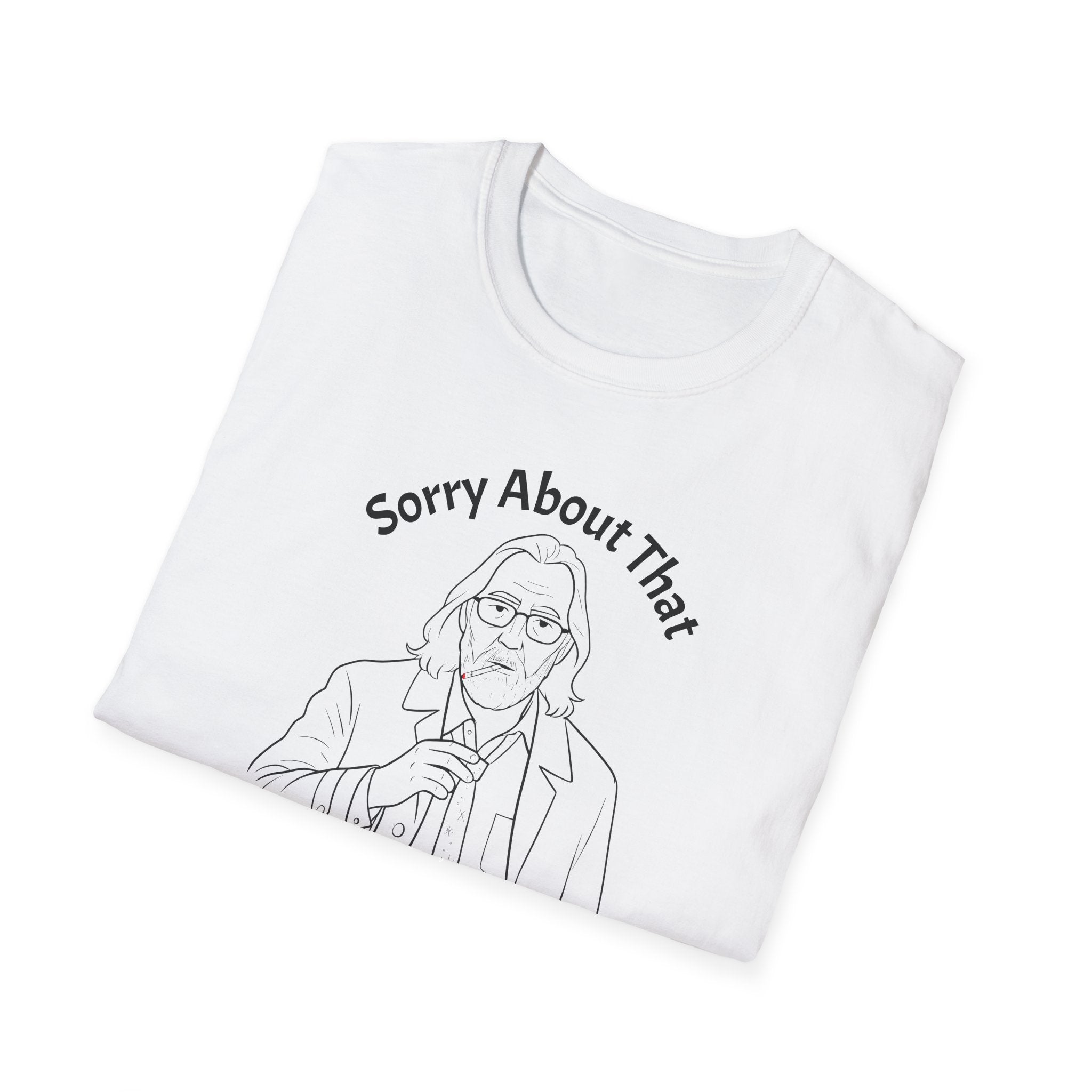 Gary Oldman AS Jackson Lamb TV Show Line Drawing Unisex T-Shirt - Sorry About That It Lingered Printify