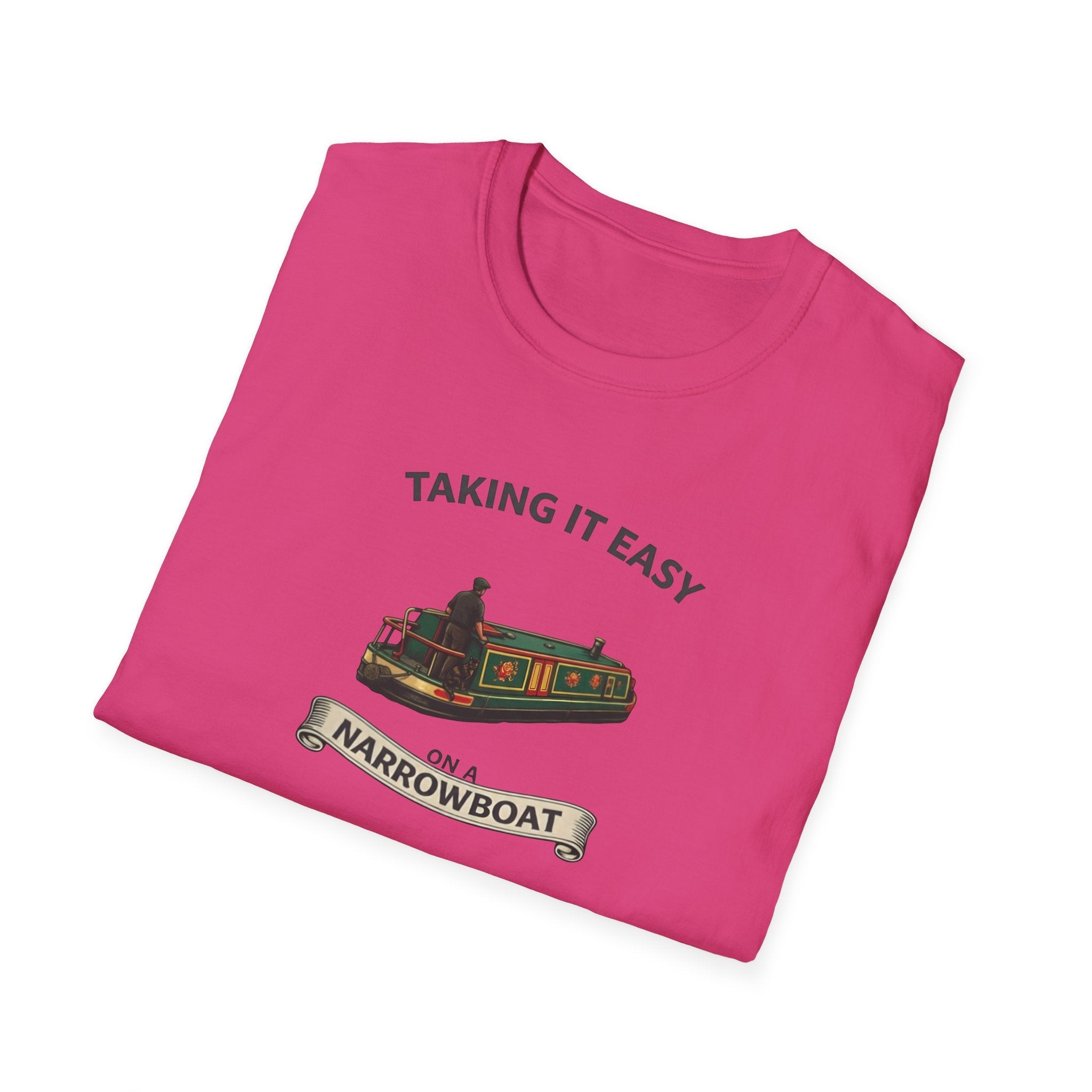 Taking It Easy Narrowboat T-Shirt — Canal Boat Graphic Tee Printify