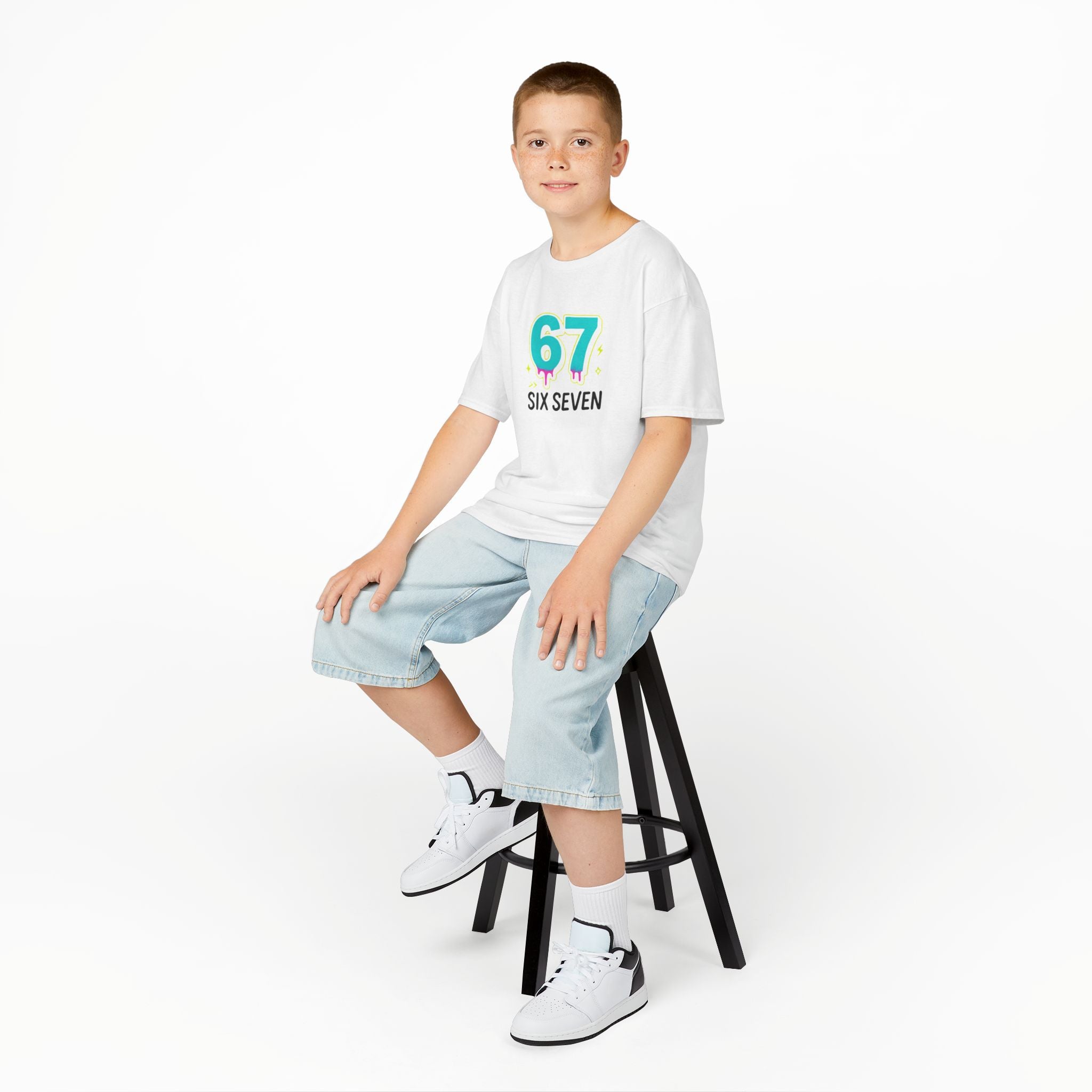 Kids Tee, Six Seven Meme Numeric Joke, Children's Shirt, Funny Math Gift, School
