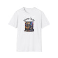 T-Shirt — "Pussy Licks" Rock Cat Guitarist Graphic Tee Printify