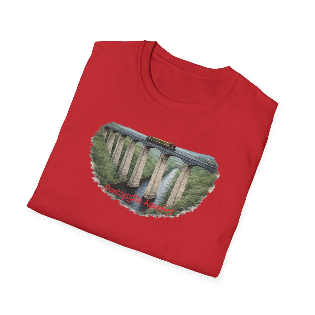 Pontcysyllte Aqueduct Canal Narrowboat World Heritage T Shirt Printify