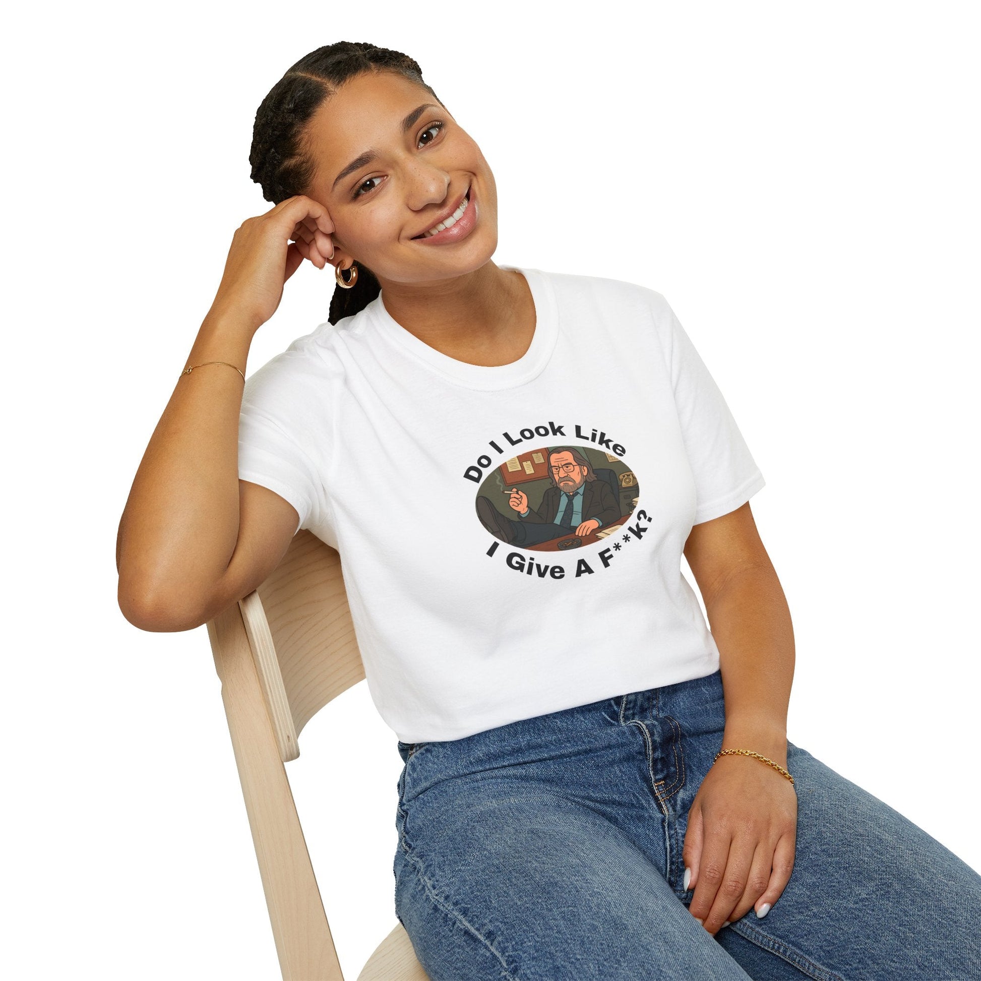 T-Shirt Gary Oldman Slow Horses Inspired Do I Look Like I Give a F*** Unisex Softstyle Printify