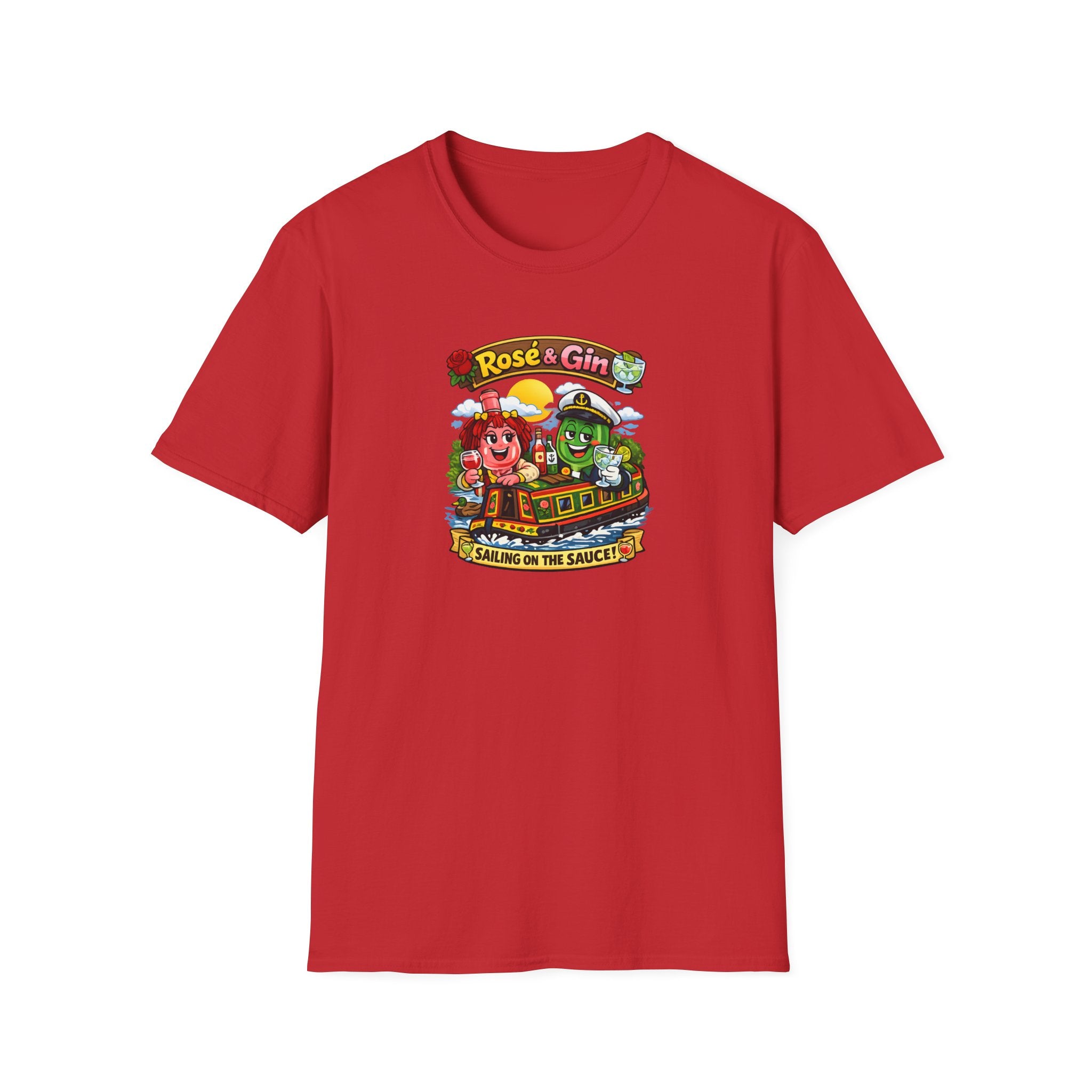 Rose & Gin 'Sailing on the Sauce' spoof Rosie and Jim TV Show Graphic T-Shirt