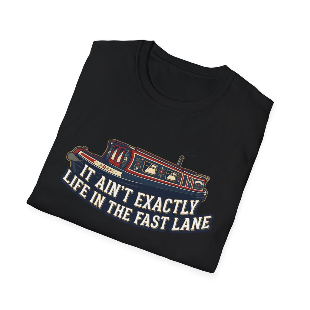 Vintage Narrow Boat t shirt— “It Ain’t Exactly Life In The Fast Lane” Retro  Graphic