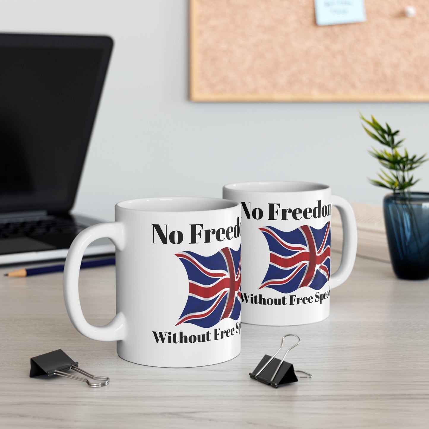 Freedom of Speech Mug - British Flag Design, Coffee Cup, Tea Mug, Printify