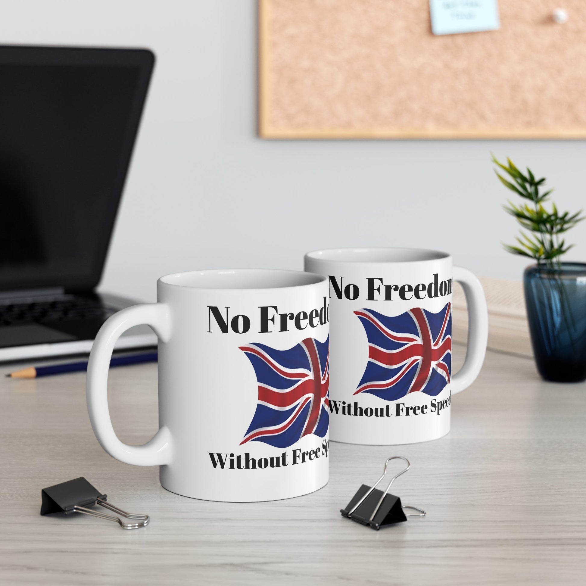 Freedom of Speech Mug - British Flag Design, Coffee Cup, Tea Mug, Printify