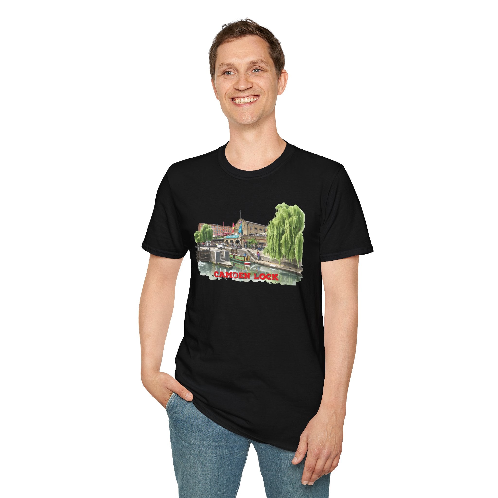 Camden  Lock  london T-Shirt —  Famous Regent Canal Side  Illustration Tee