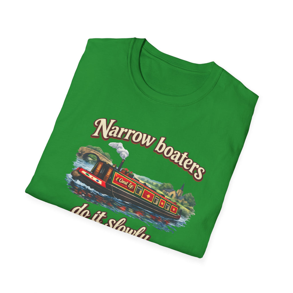 Narrow Boaters Do It Slowly T-Shirt — Canal Boat Vintage Graphic Tee Printify
