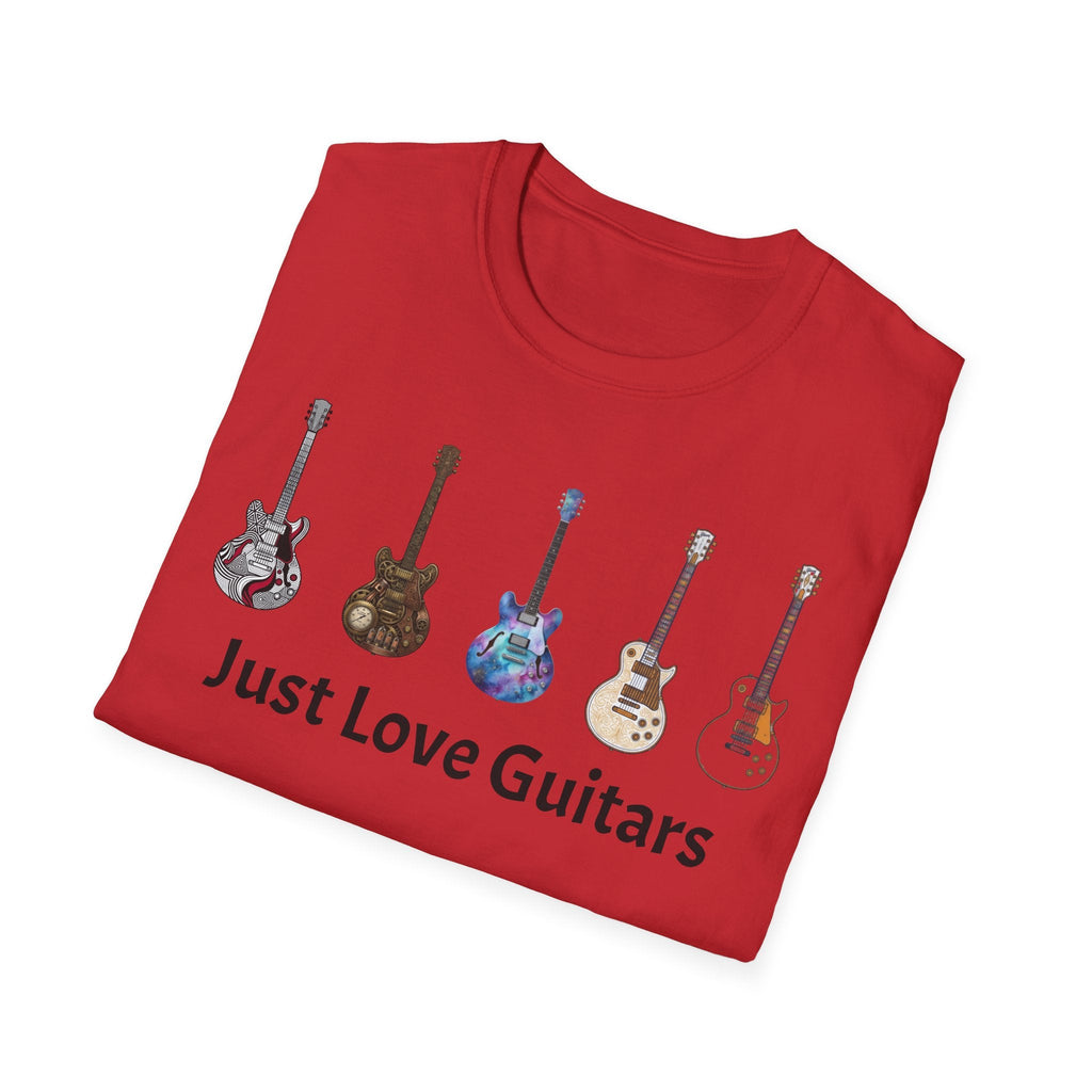Just Love Guitars T-Shirt — Acoustic & Electric Guitar Lover Tee Printify