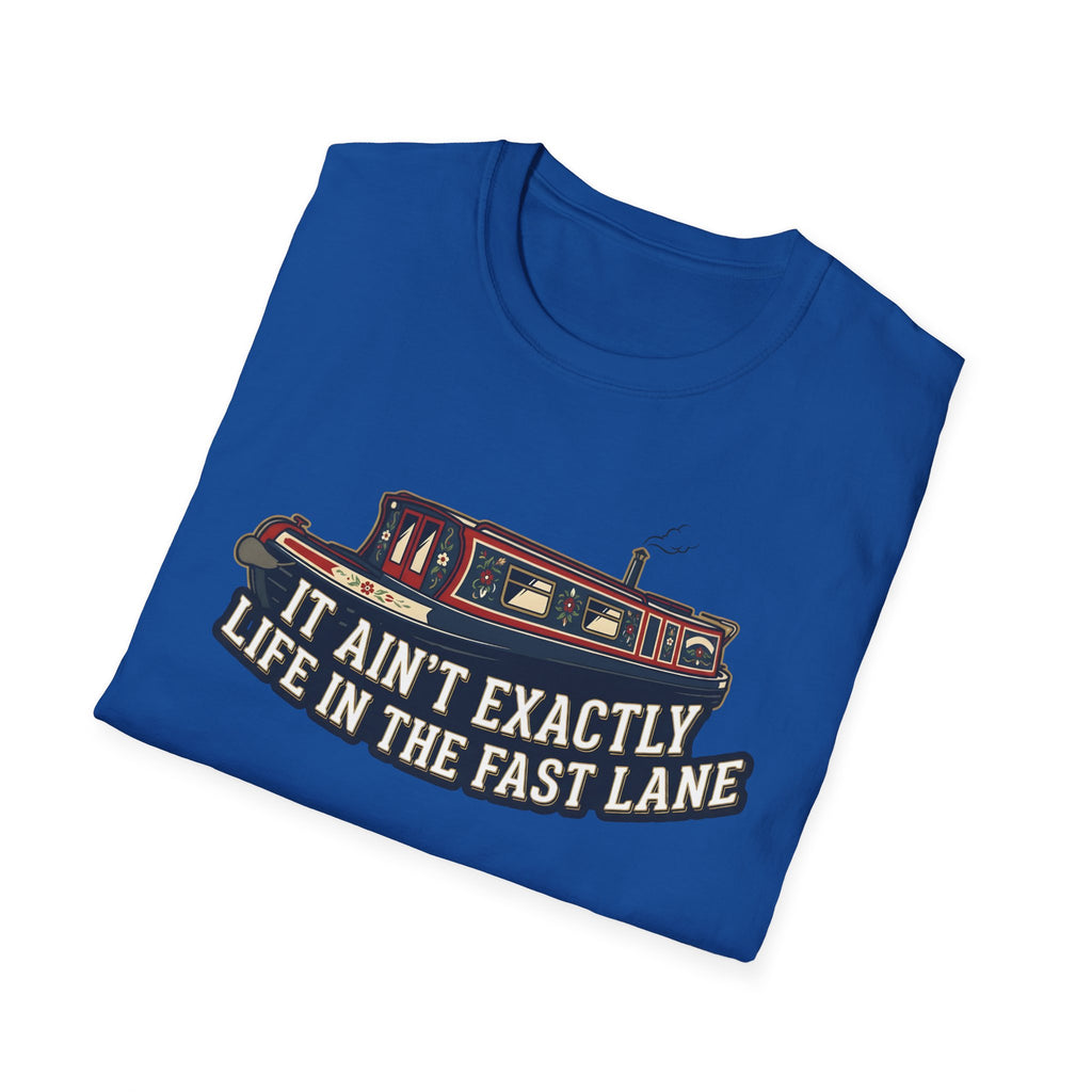 Vintage Narrow Boat t shirt— “It Ain’t Exactly Life In The Fast Lane” Retro  Graphic