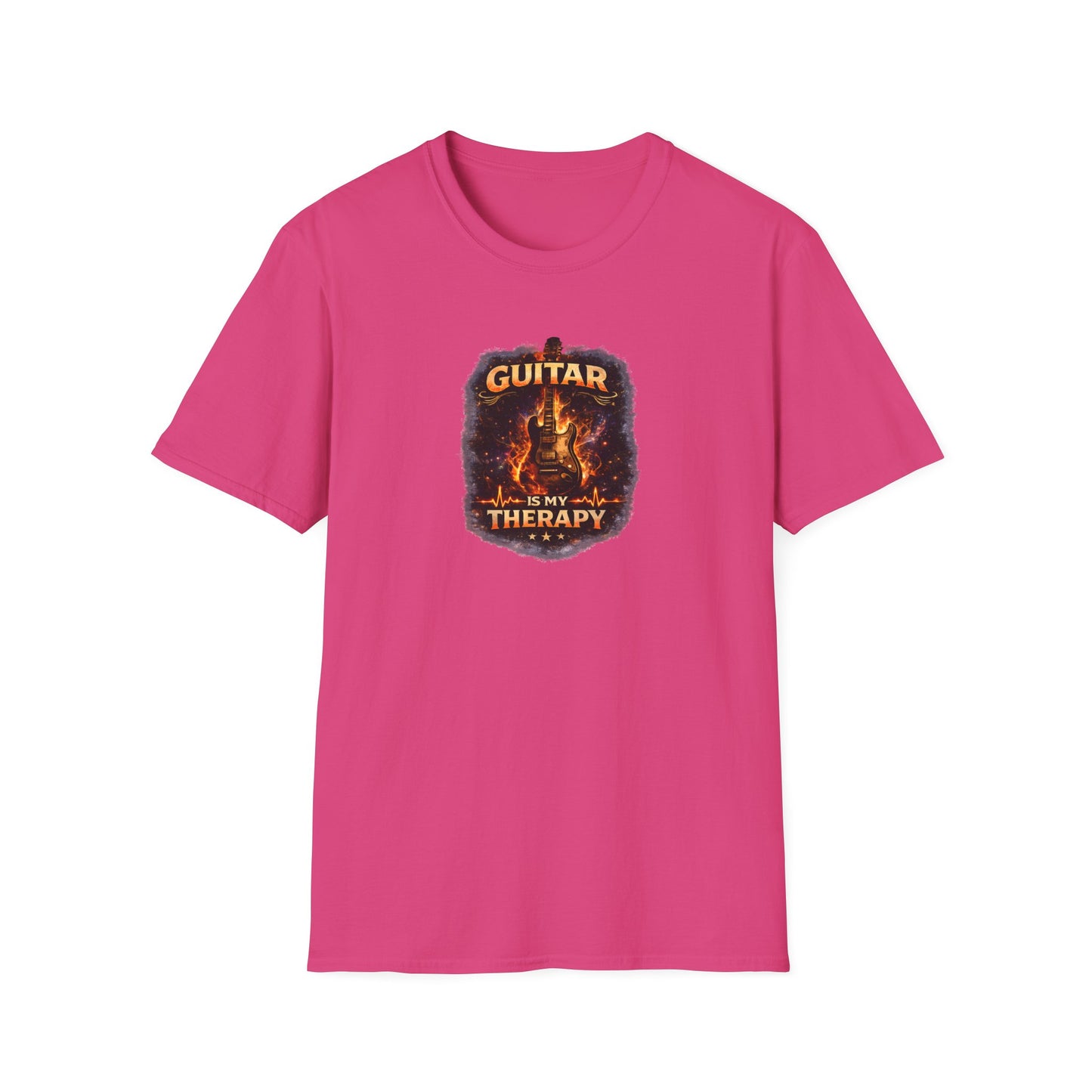Guitar is my therapy electric guitar rock music t shirt design