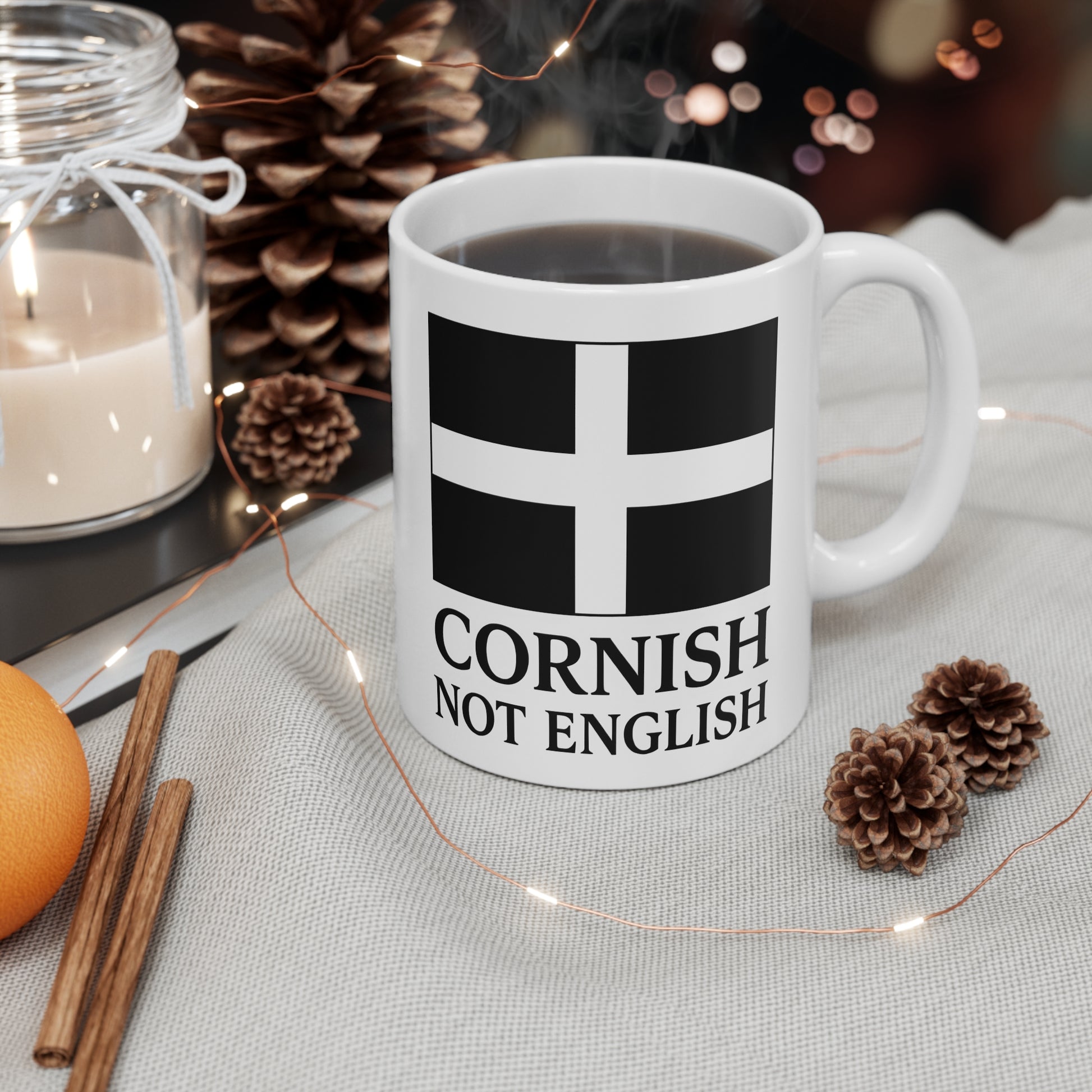 Cornish Not English Mug — Cornish Flag Coffee Cup, Cornwall Pride Gift Printify