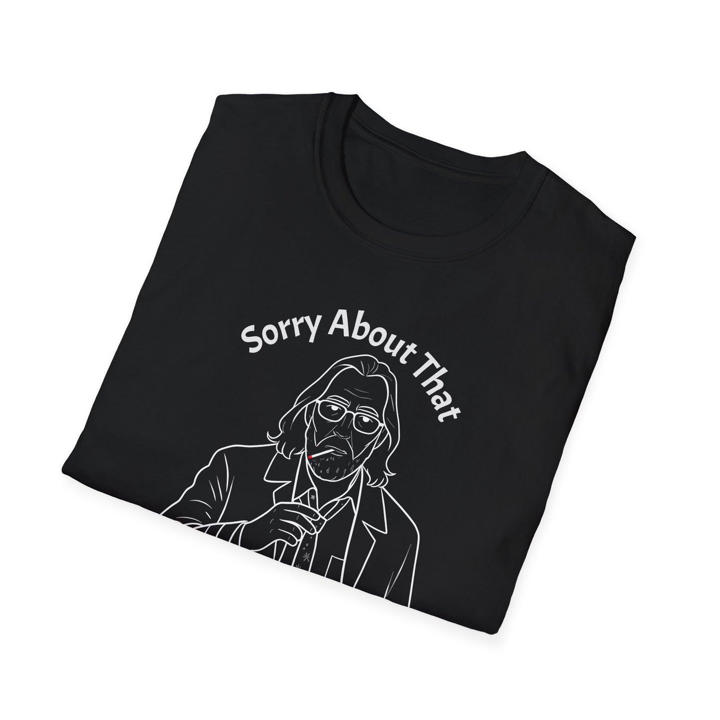 Gary Oldman AS Jackson Lamb TV Show Line Drawing Unisex T-Shirt - Sorry About That It Lingered Printify