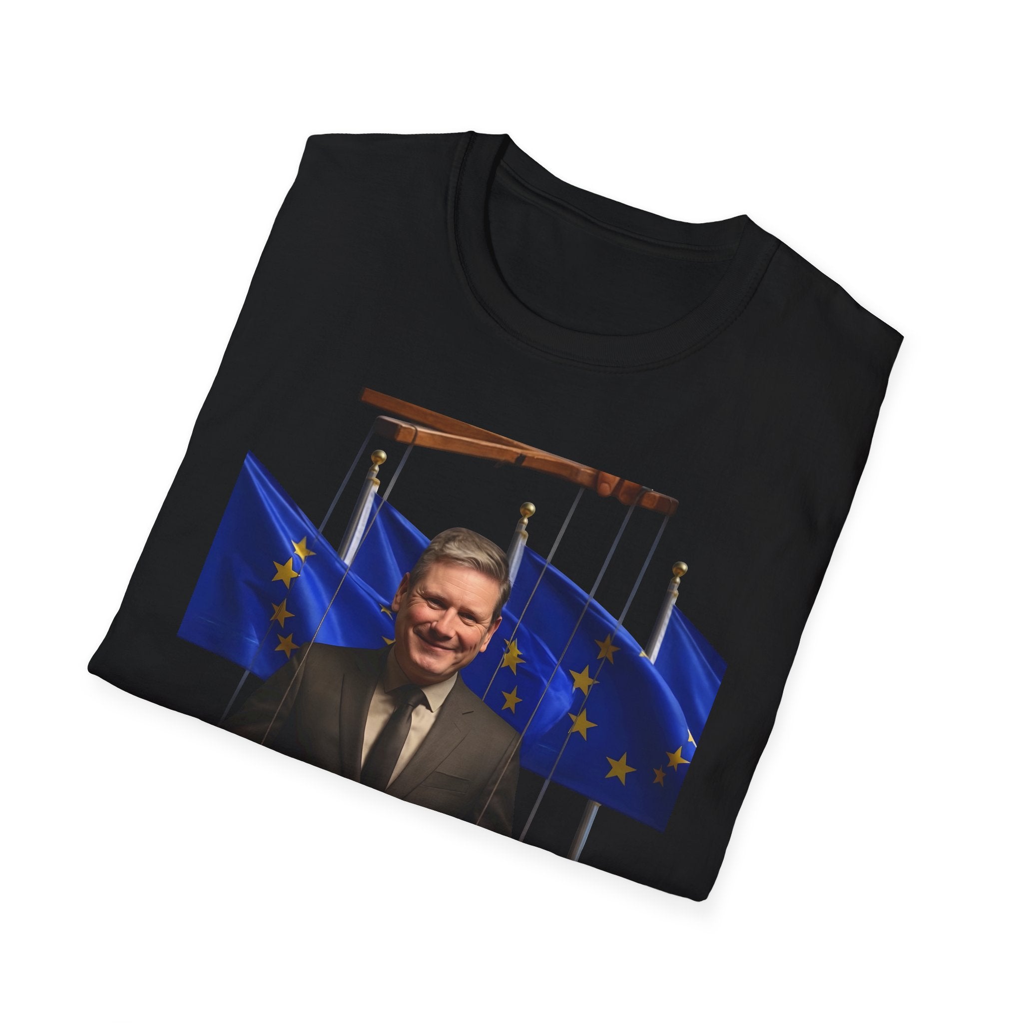Starmer Dangerous Puppet T-Shirt | Keir Starmer EU Puppet Brexit Satire Tee Printify