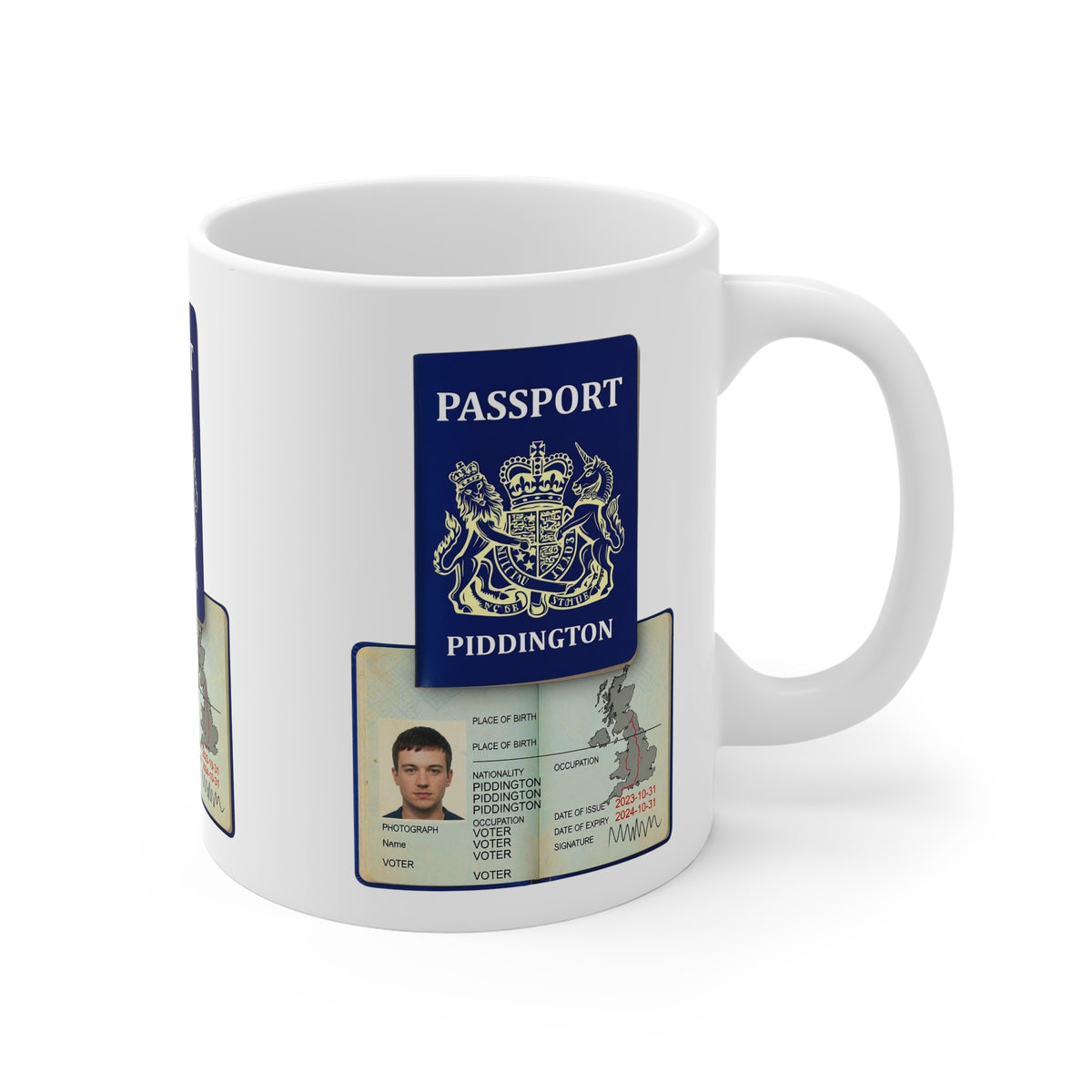 Piddington Passport Political Satire Mug | Village That Left the UK Over Migrant Camp | Funny UK Politics Coffee Cup
