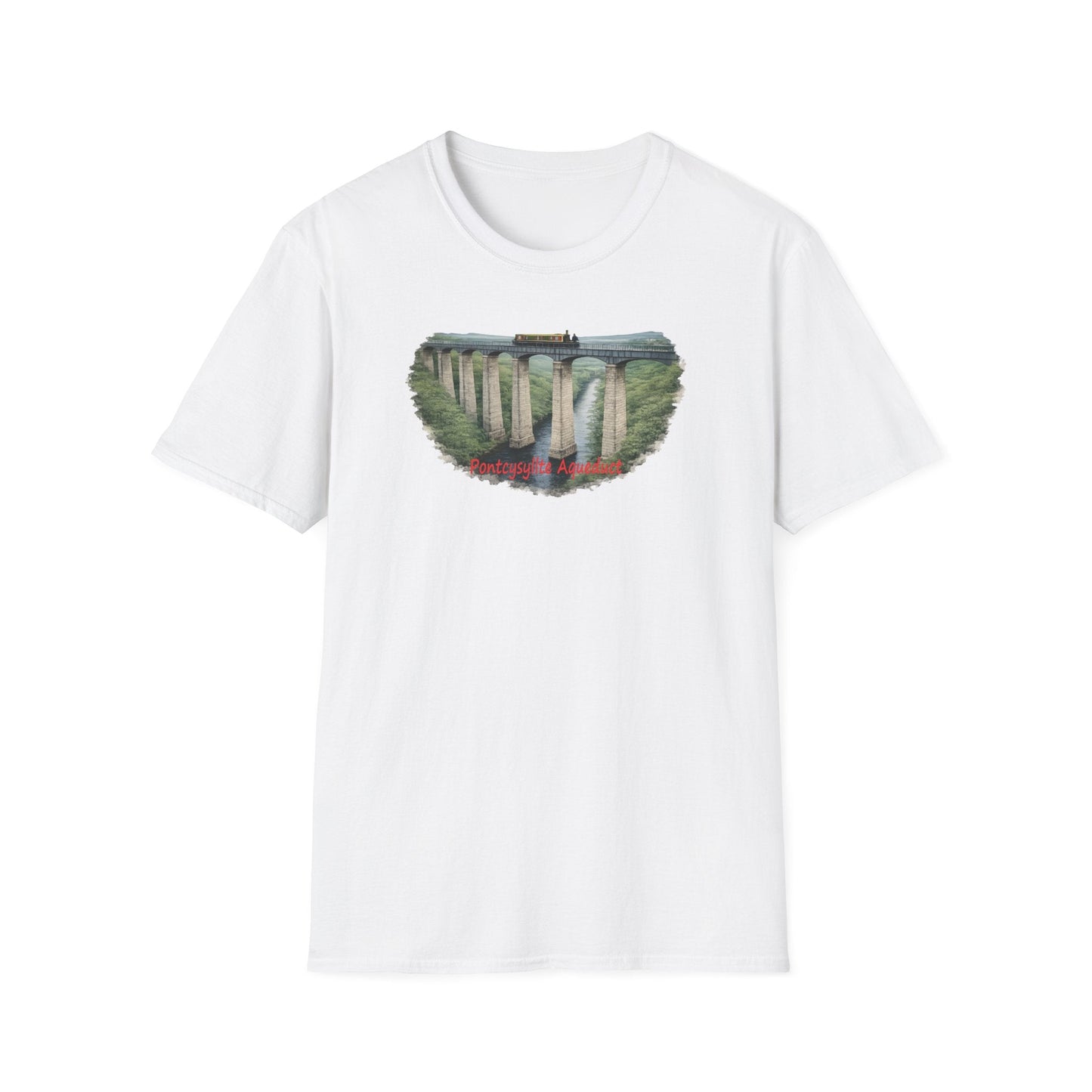 Pontcysyllte Aqueduct Canal Narrowboat World Heritage T Shirt Printify