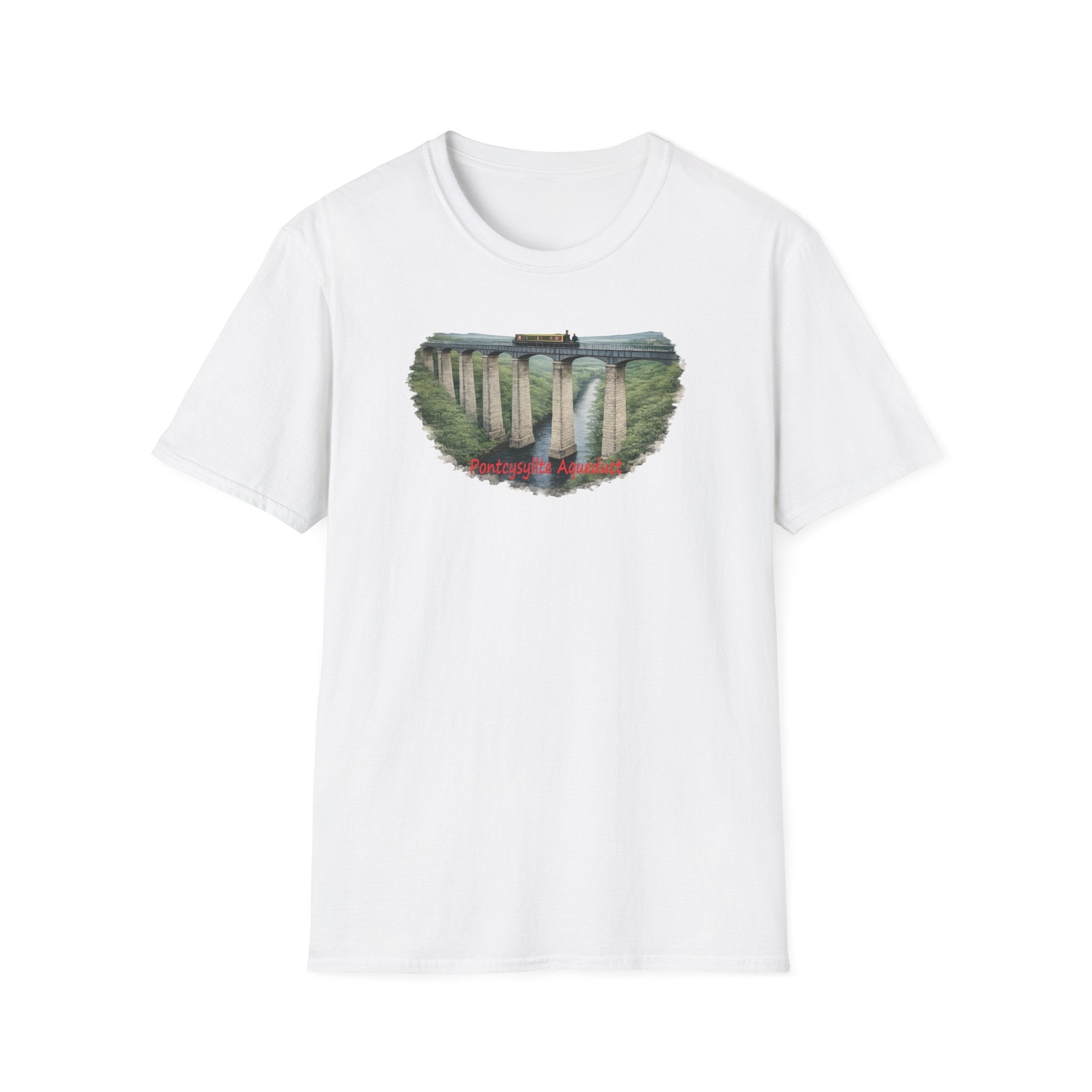 Pontcysyllte Aqueduct Canal Narrowboat World Heritage T Shirt Printify