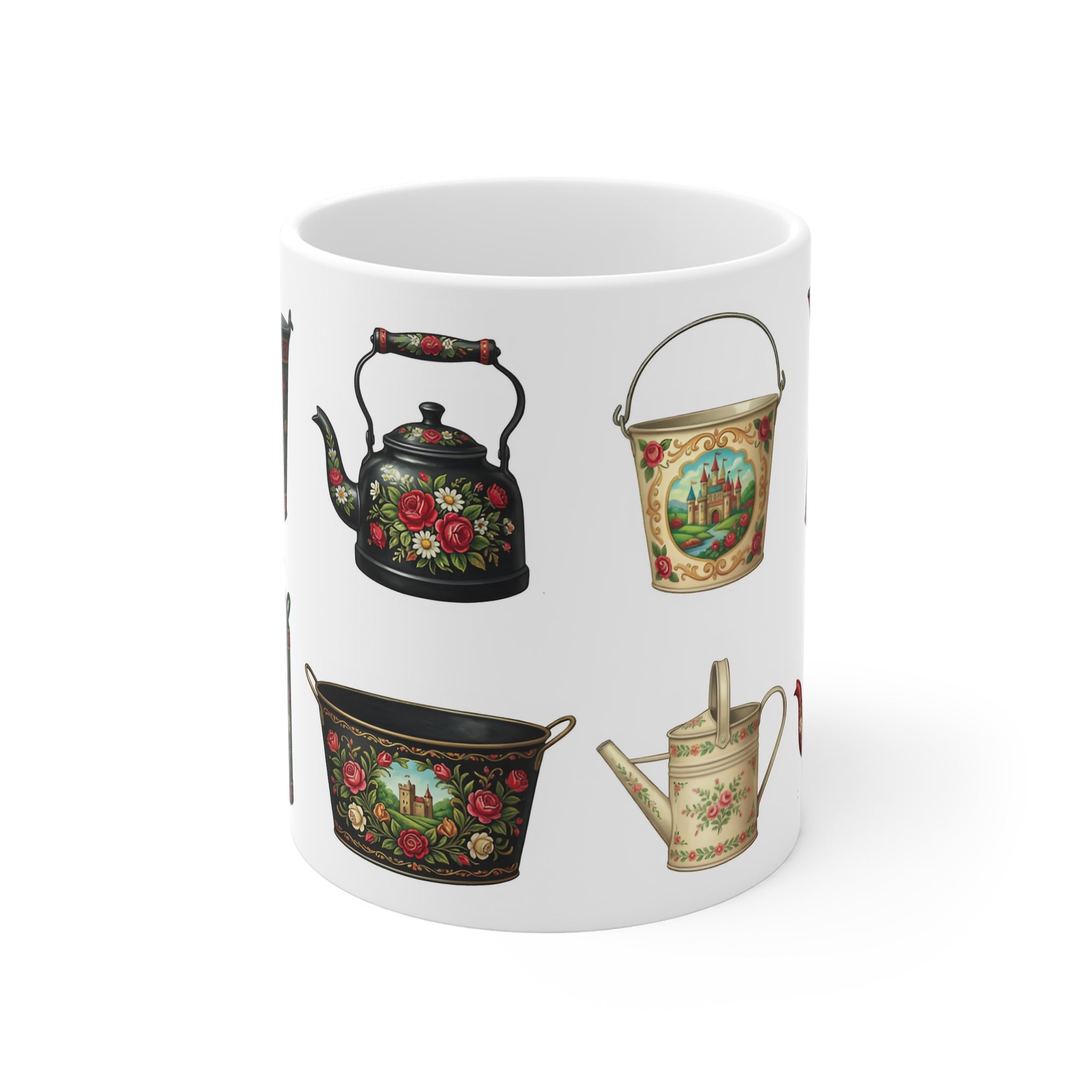 The Canal Collection | Traditional British Canal Folk Art 11ox Coffee Mug 