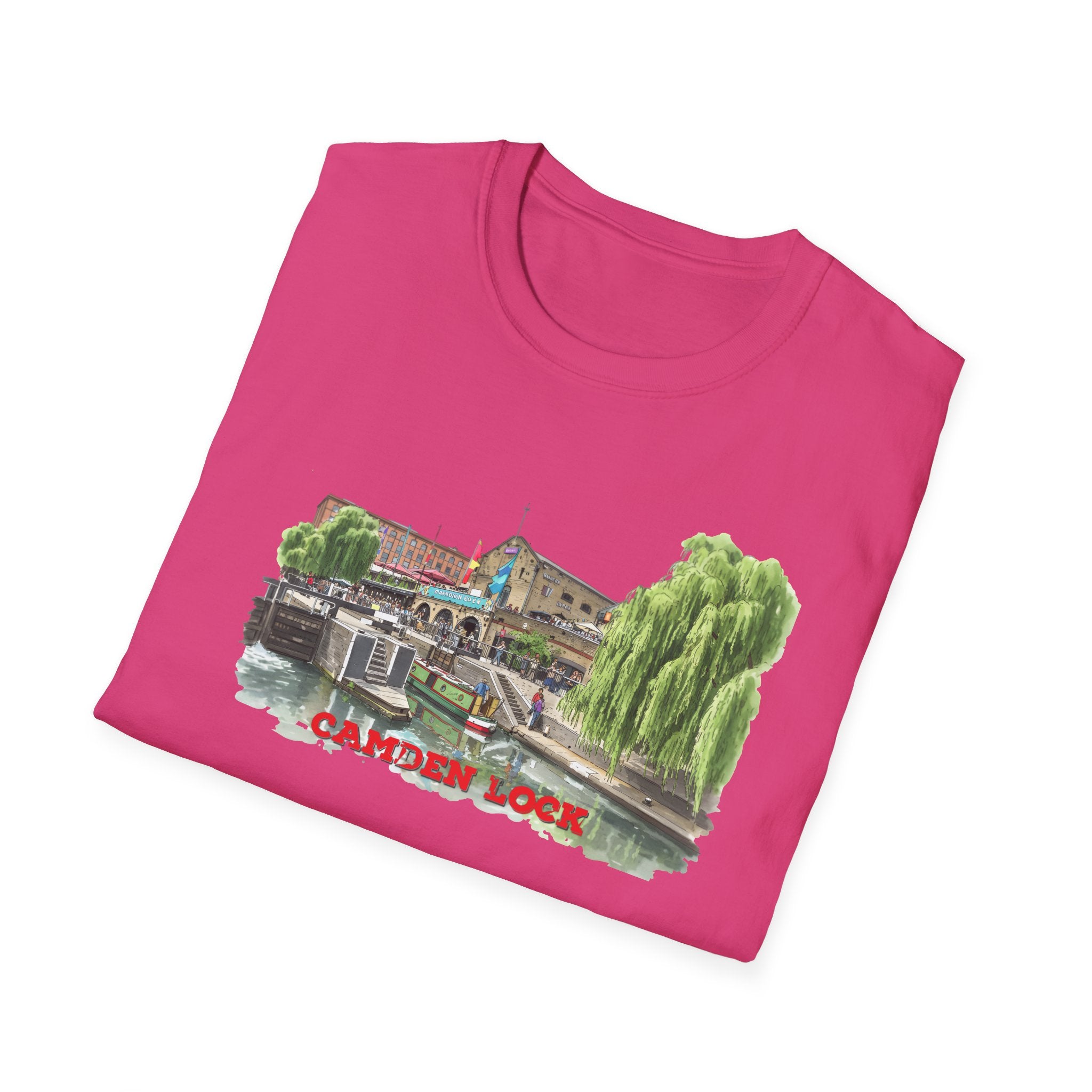 Camden  Lock  london T-Shirt —  Famous Regent Canal Side  Illustration Tee