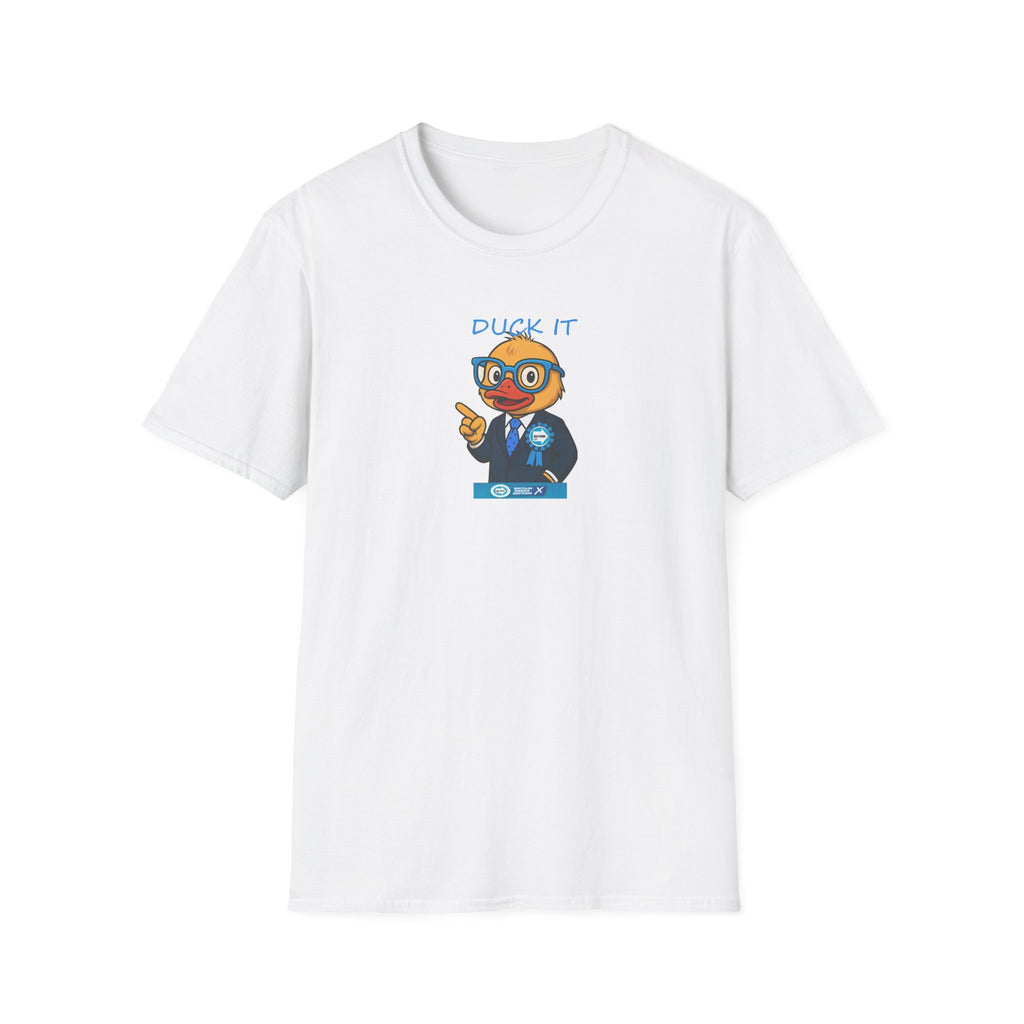 Vote Reform Duck It T‑Shirt — Funny Political Cartoon Duck (UK Reform)