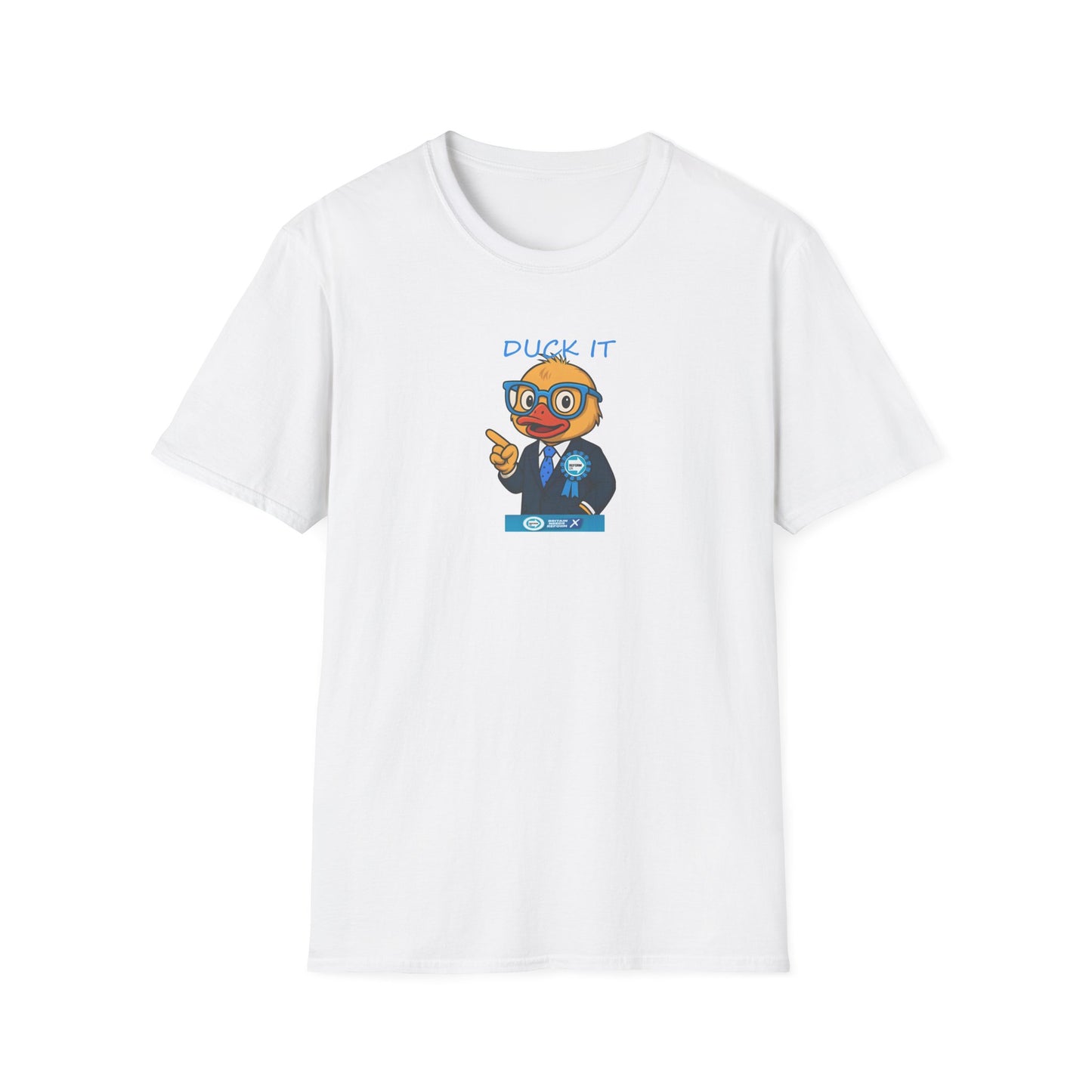 Vote Reform Duck It T‑Shirt — Funny Political Cartoon Duck (UK Reform)