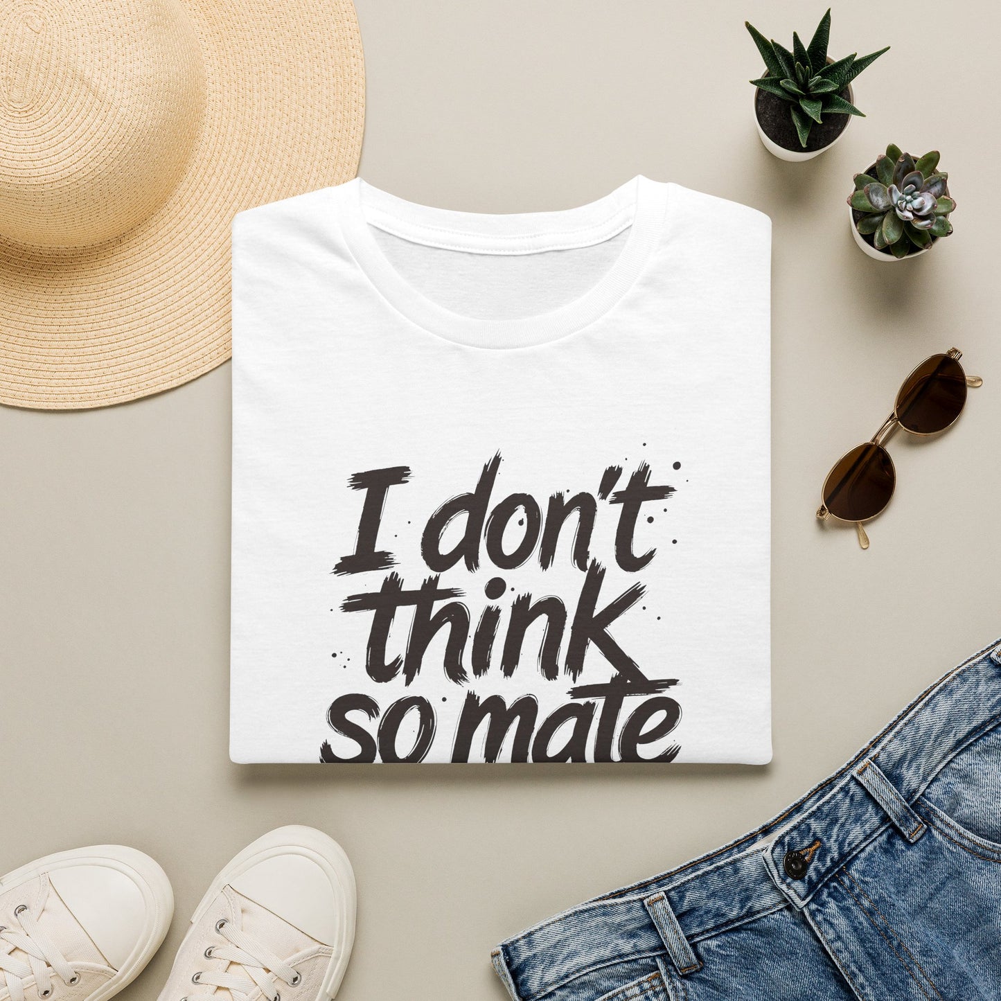 I Don't Think So Mate | Political Protest T-Shirt | Fat Boris Collection | Gildan Softstyle 6400 Printify