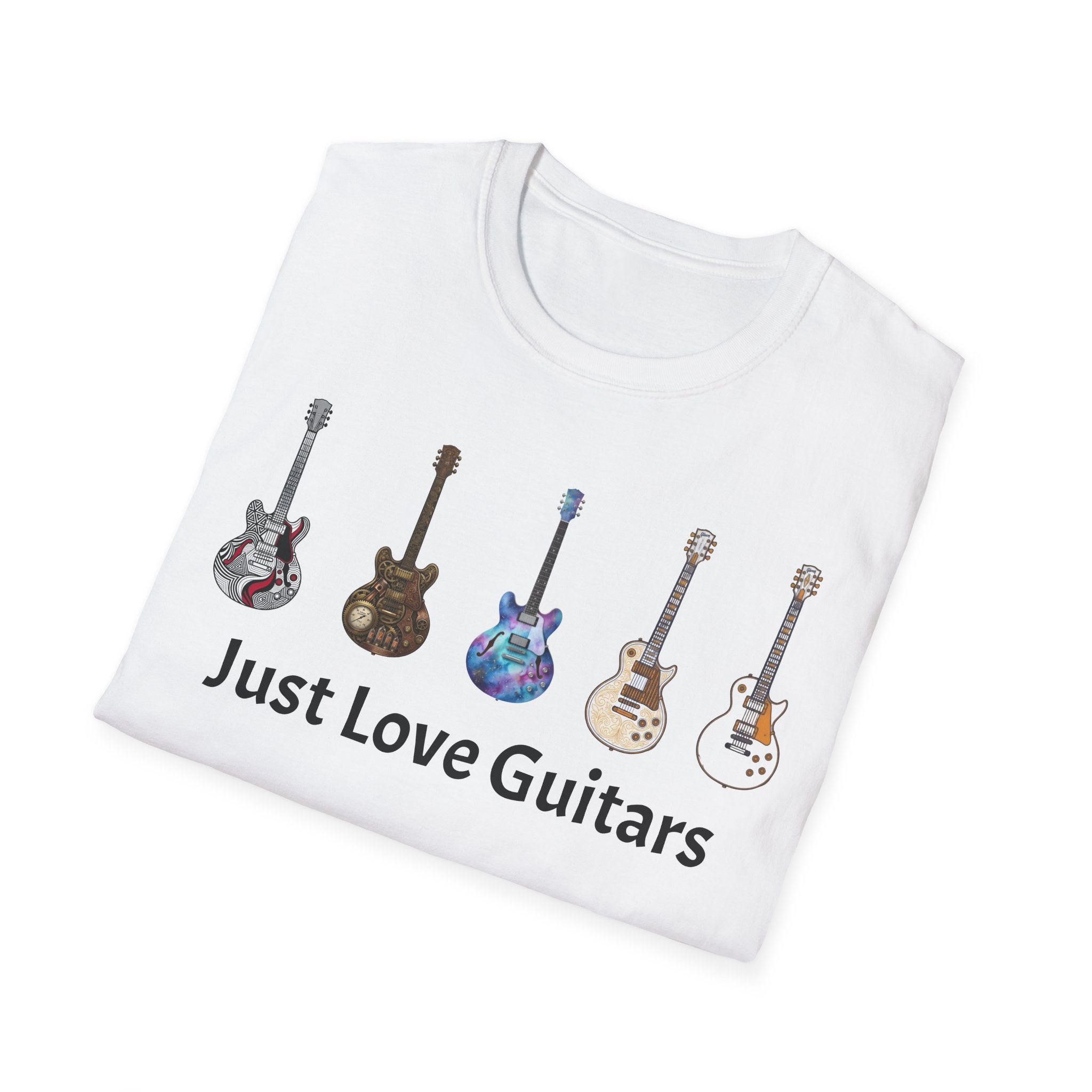 Just Love Guitars T-Shirt — Acoustic & Electric Guitar Lover Tee Printify