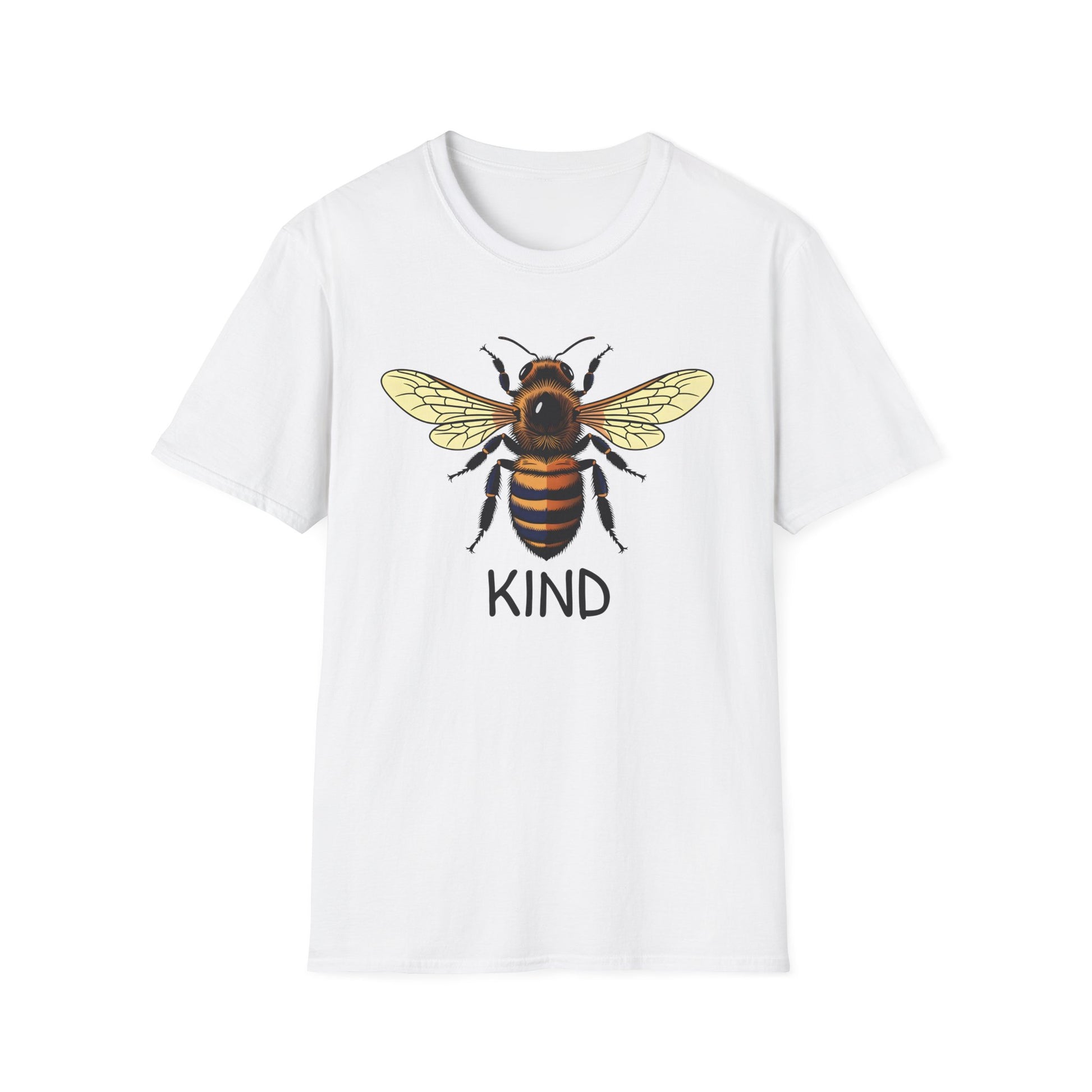 Bee Graphic T-Shirt — "Kind" Eco-Friendly Bee Tee for Nature Lovers Printify
