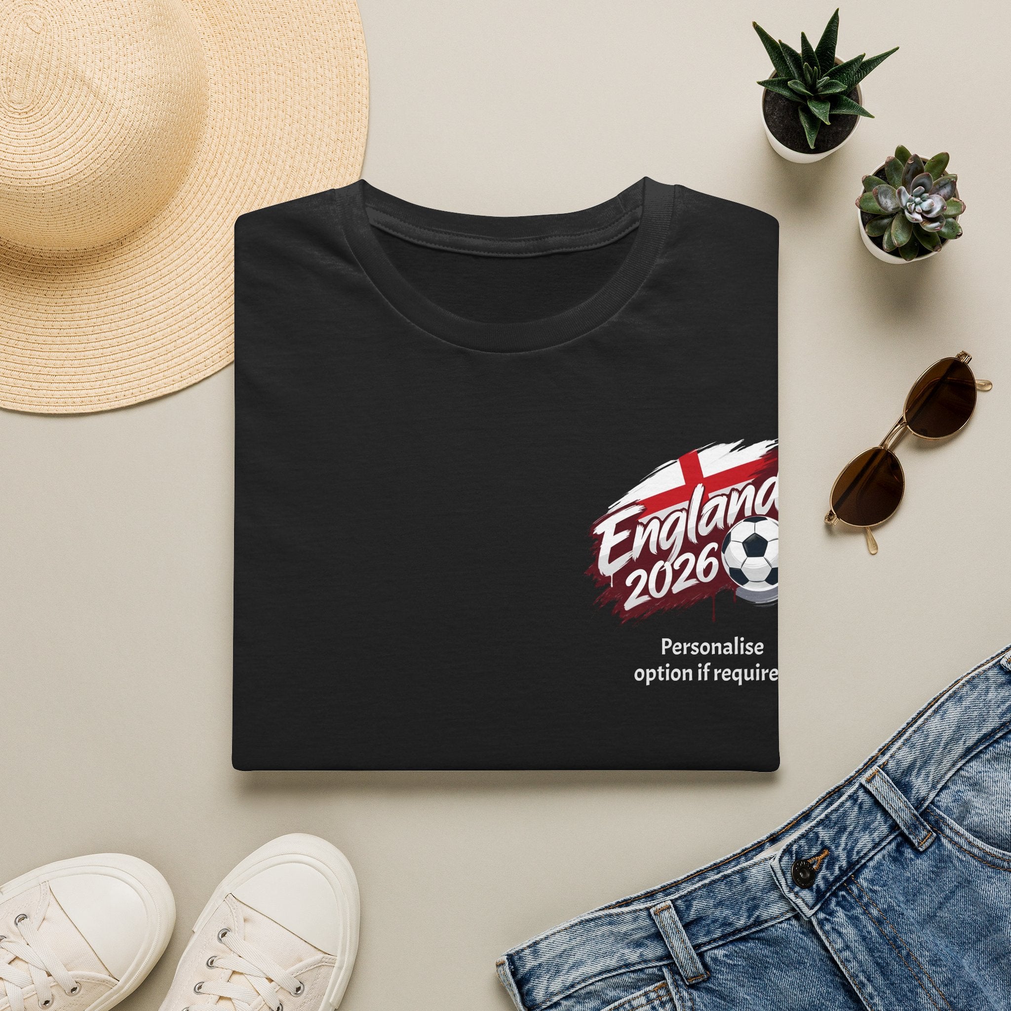England 2026 Soccer T-Shirt — Football Fan Tee (customisable) Printify