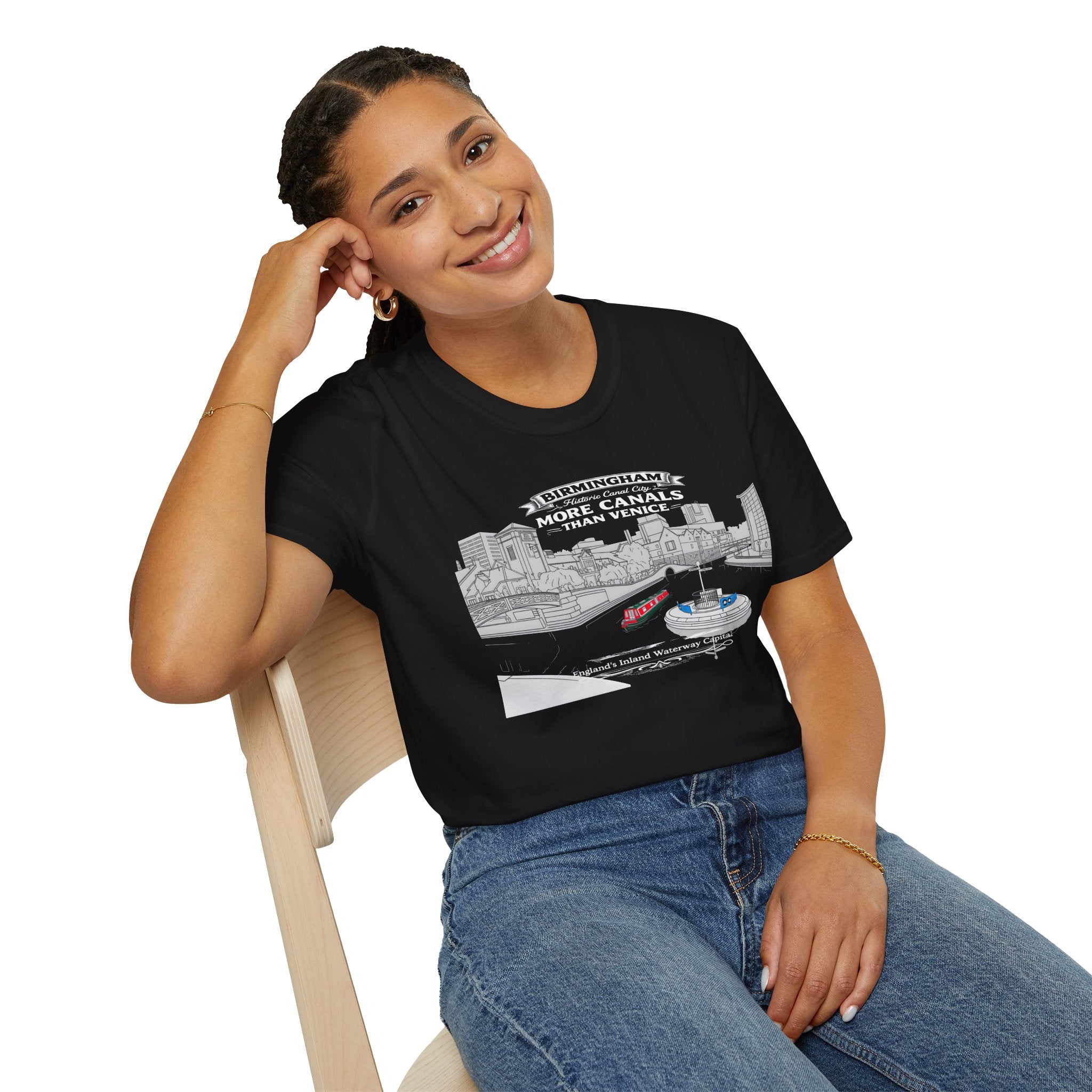 Historic Birmingham 'More Canals Than Venice' The Old Turn Junction   Graphic T‑Shirt