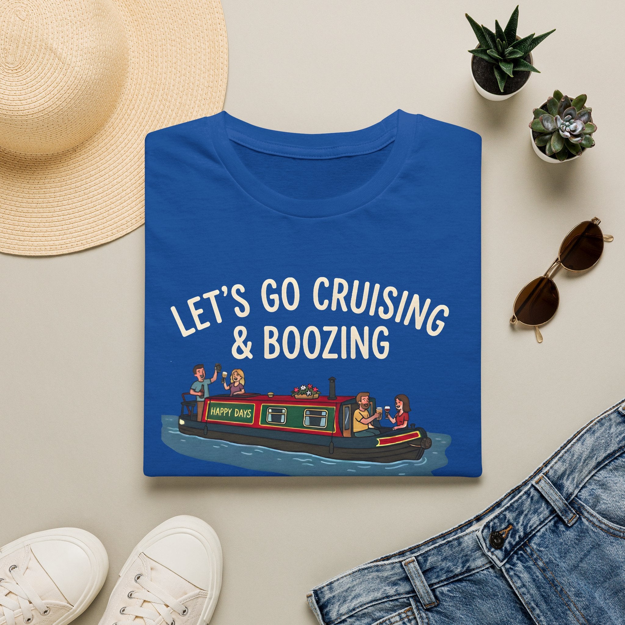 Let's Go Cruising & Boozing T-Shirt — Canal Boat Party Tee Printify