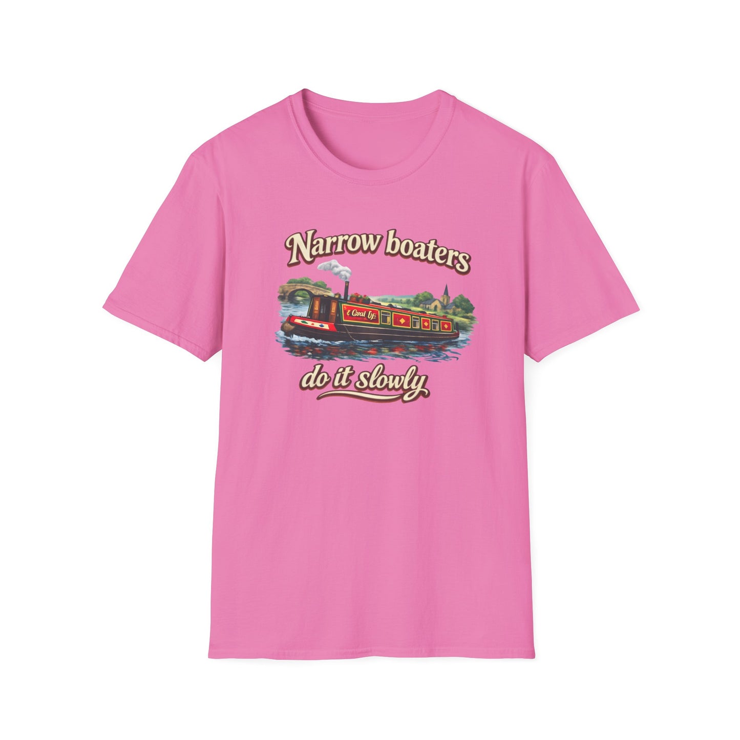 Narrow Boaters Do It Slowly T-Shirt — Canal Boat Vintage Graphic Tee Printify
