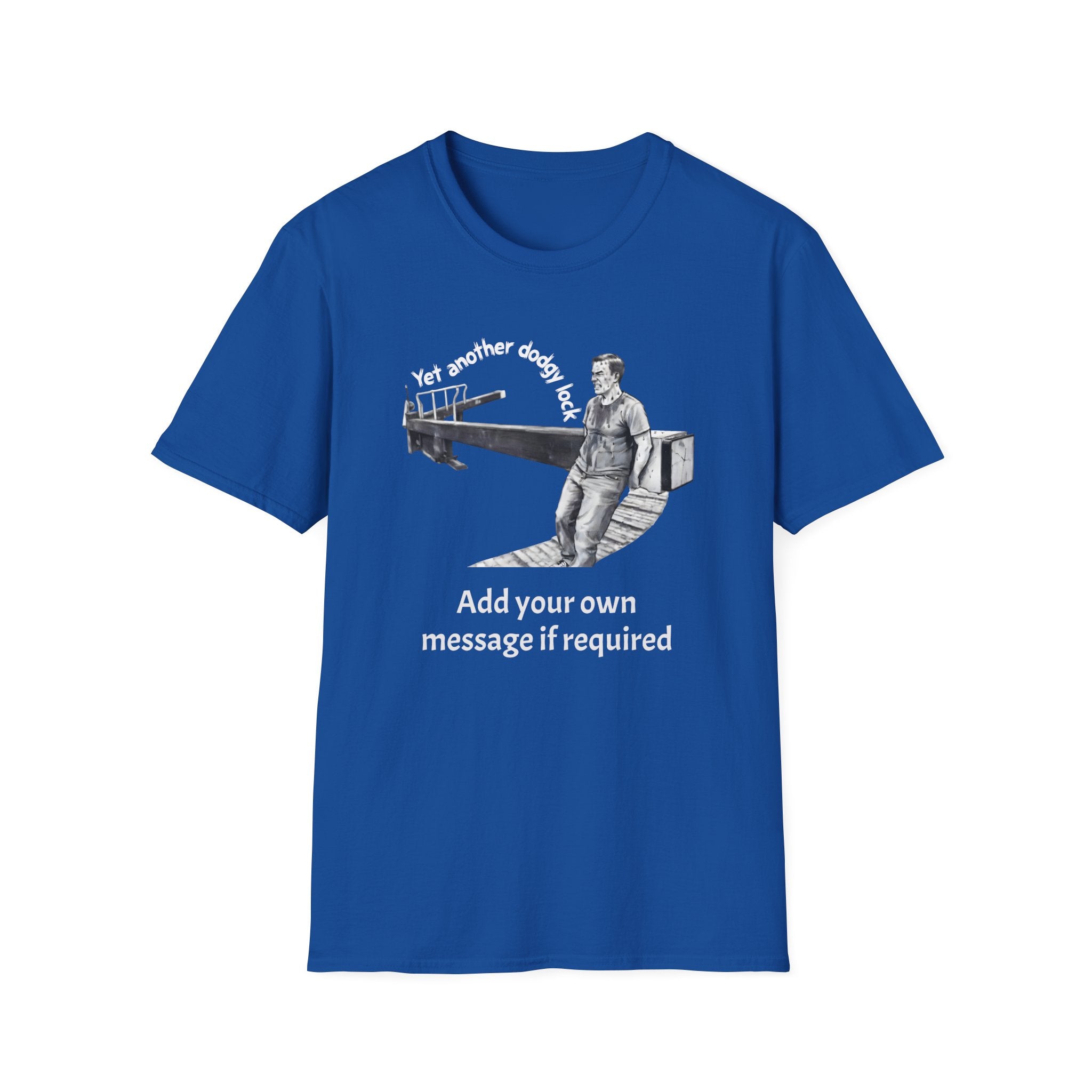 customised Yet Another Dodgy Lock | Funny Narrowboat Canal Lock Gate T-Shirt | Canal & Narrowboat Collection Printify