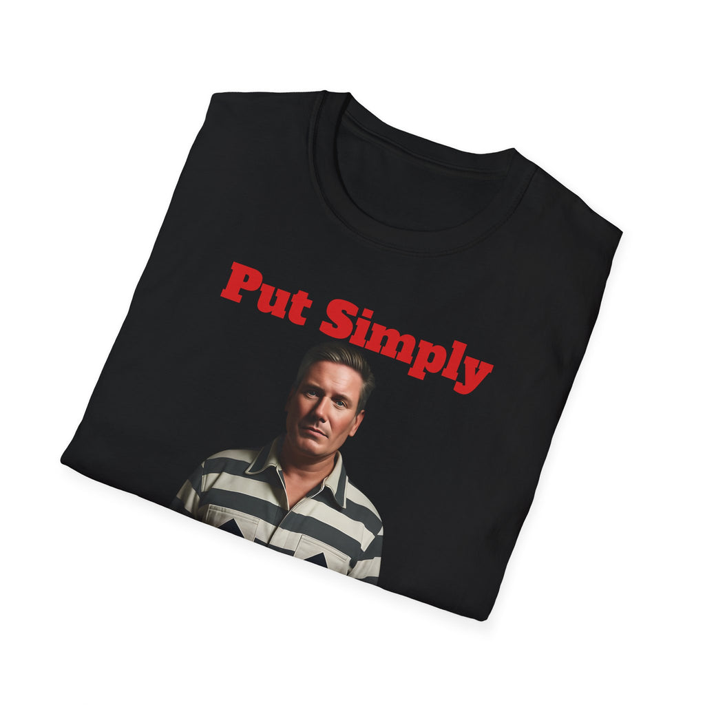 "Simply Put: He's a Liar" Kier Starmer  Political Satire Graphic T-Shirt Printify