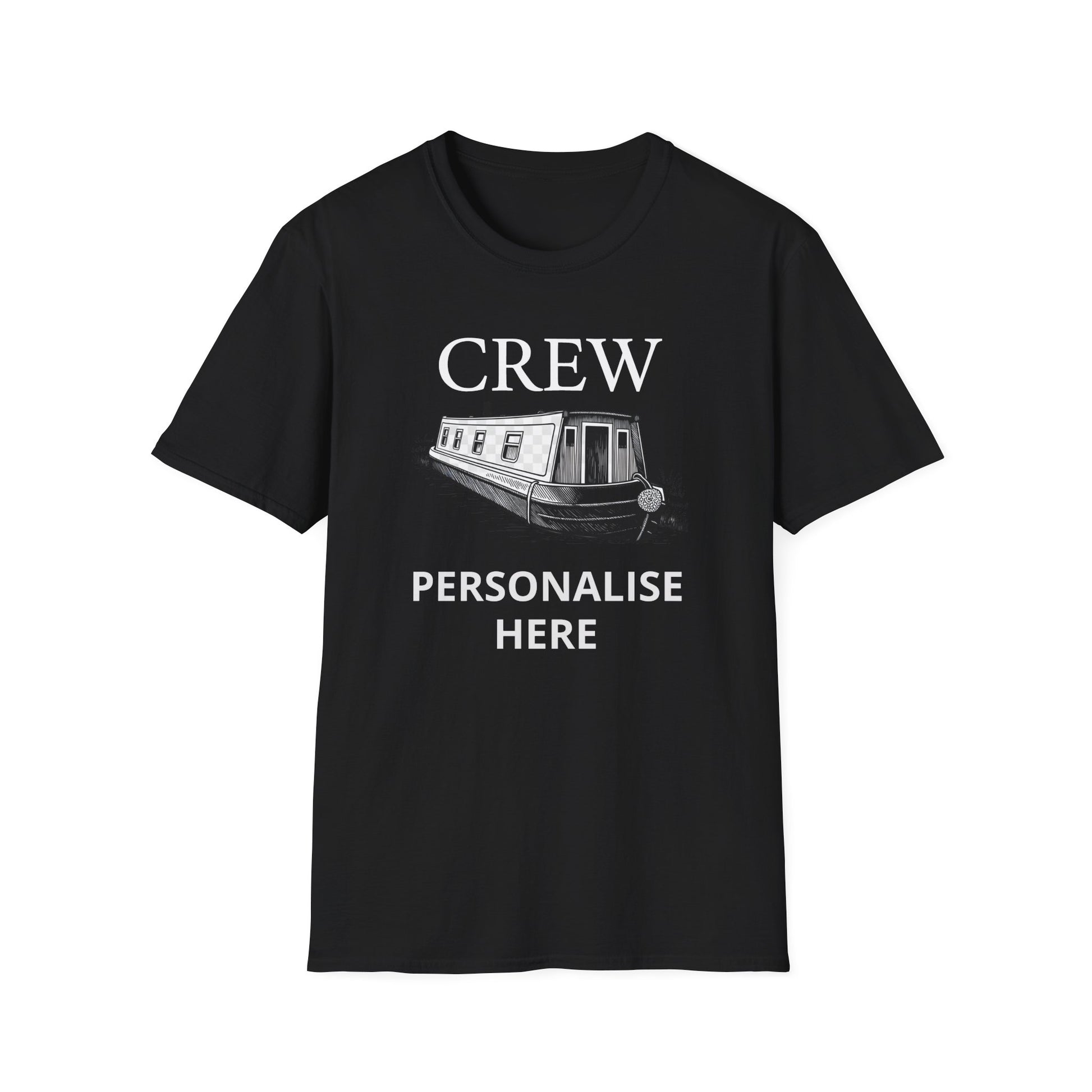 Crew Canal Boat T-Shirt — Personalized Narrowboat Crew Tee Printify