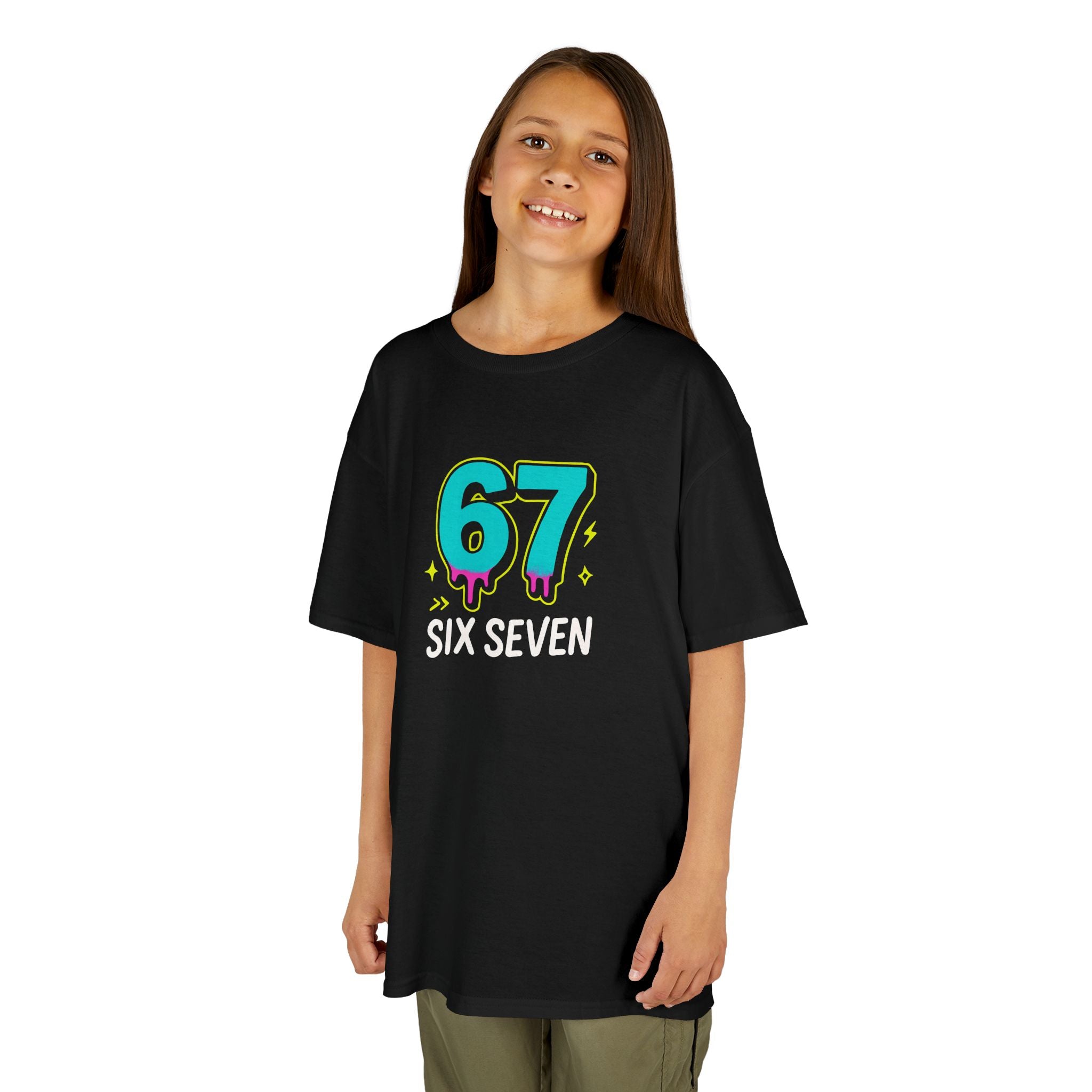 Kids Tee, Six Seven Meme Numeric Joke, Children's Shirt, Funny Math Gift, School
