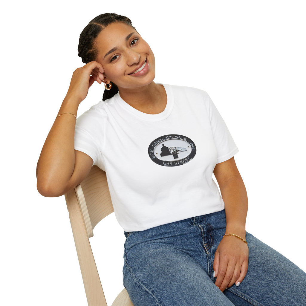  Birmingham famous Gas Street Canal Walk Plaque  white T-Shirt.