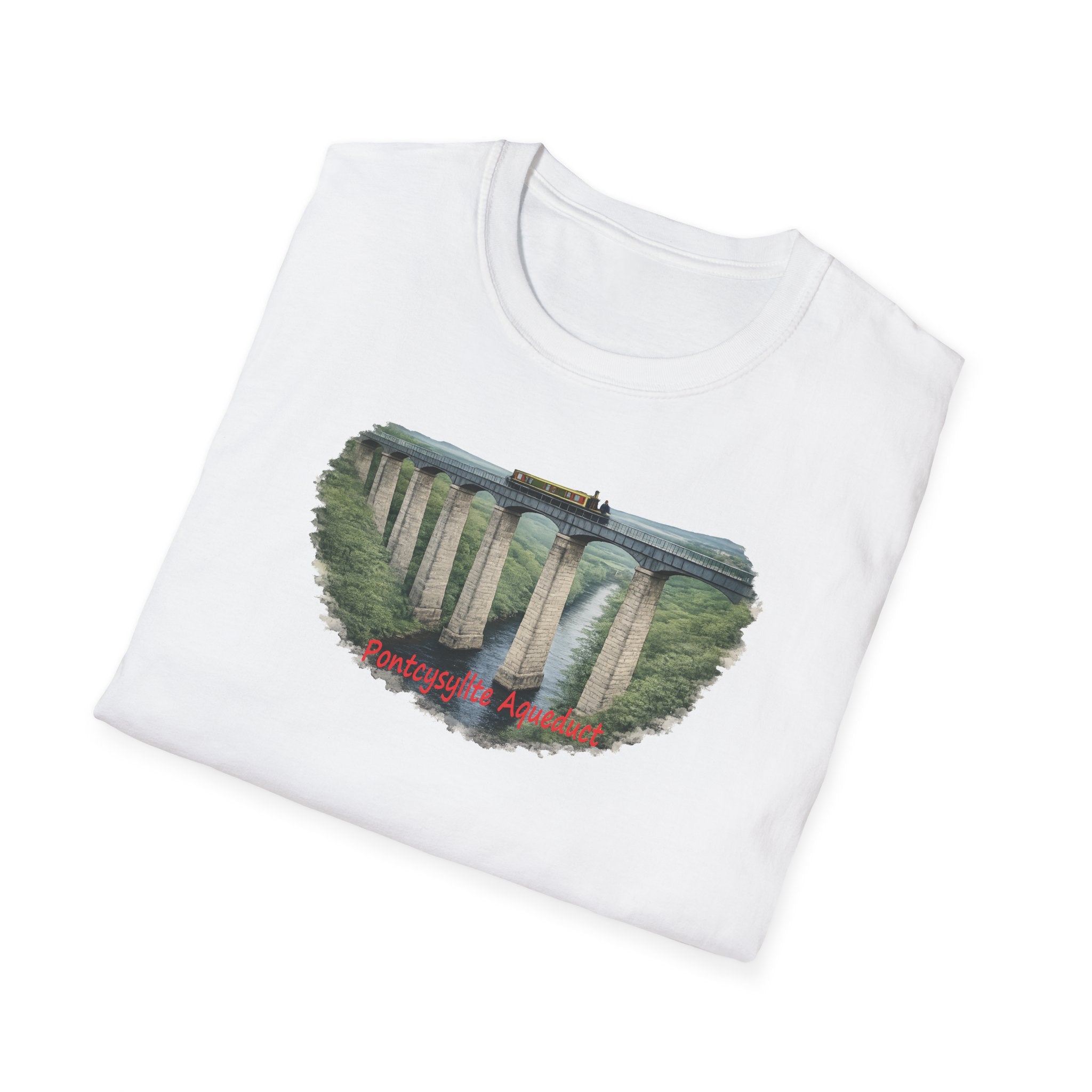 Pontcysyllte Aqueduct Canal Narrowboat World Heritage T Shirt Printify