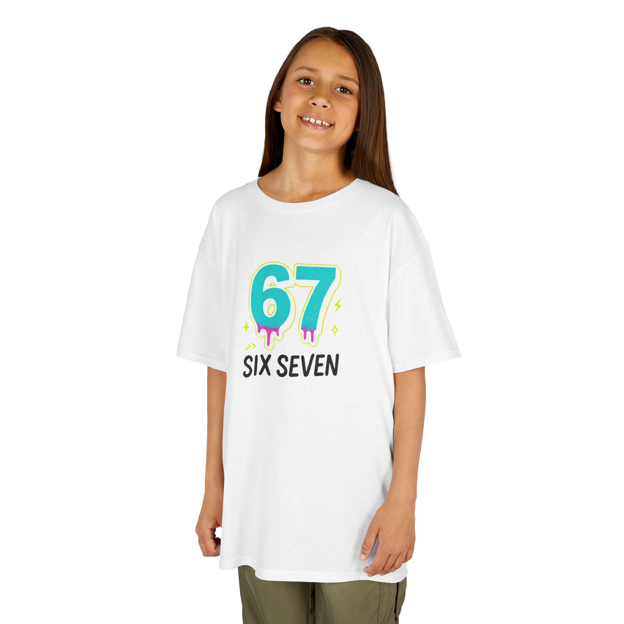 Kids Tee, Six Seven Meme Numeric Joke, Children's Shirt, Funny Math Gift, School