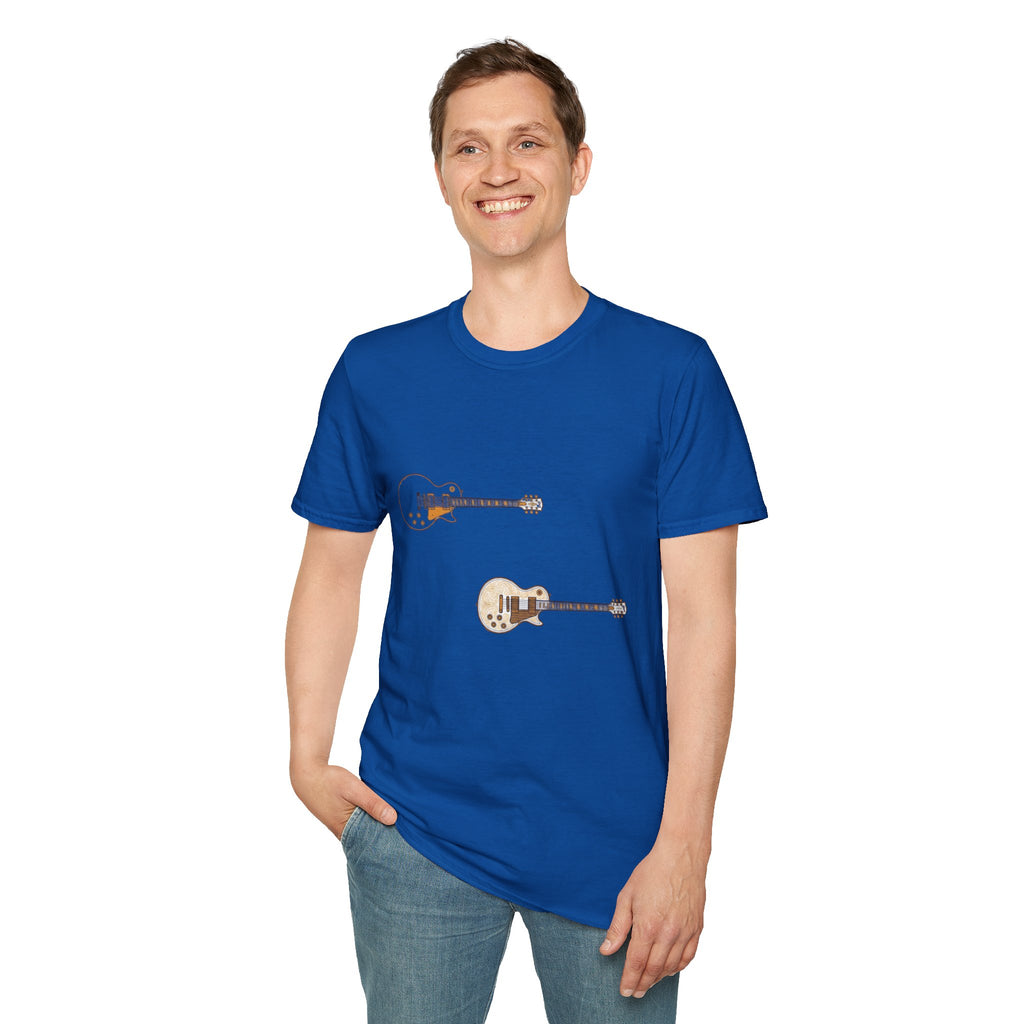 Electric Guitar Duo T-Shirt — Minimalist Music Tee for Guitarists & Music Lovers