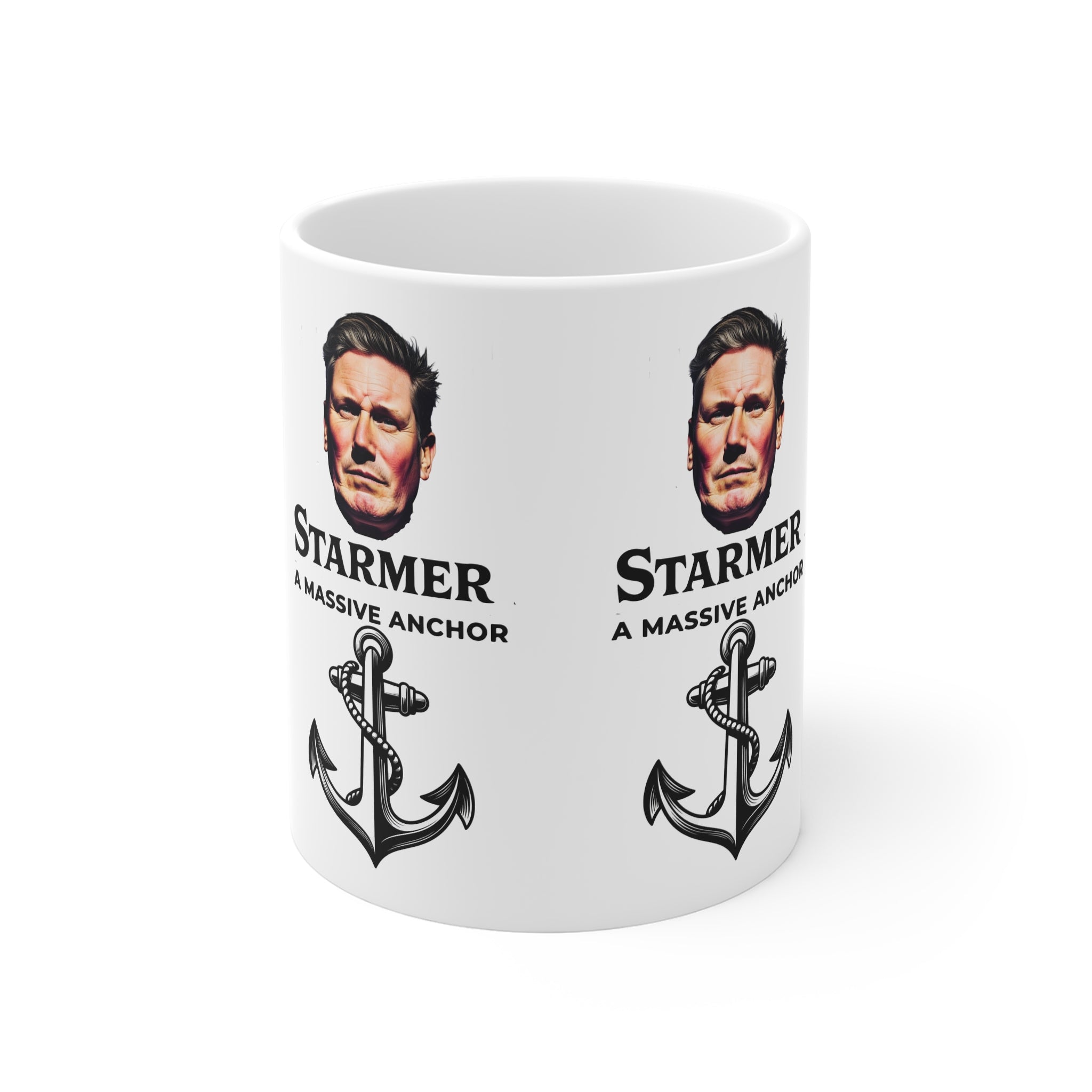 keir starmer massive anchor political satire 11oz white mug fat boris collection