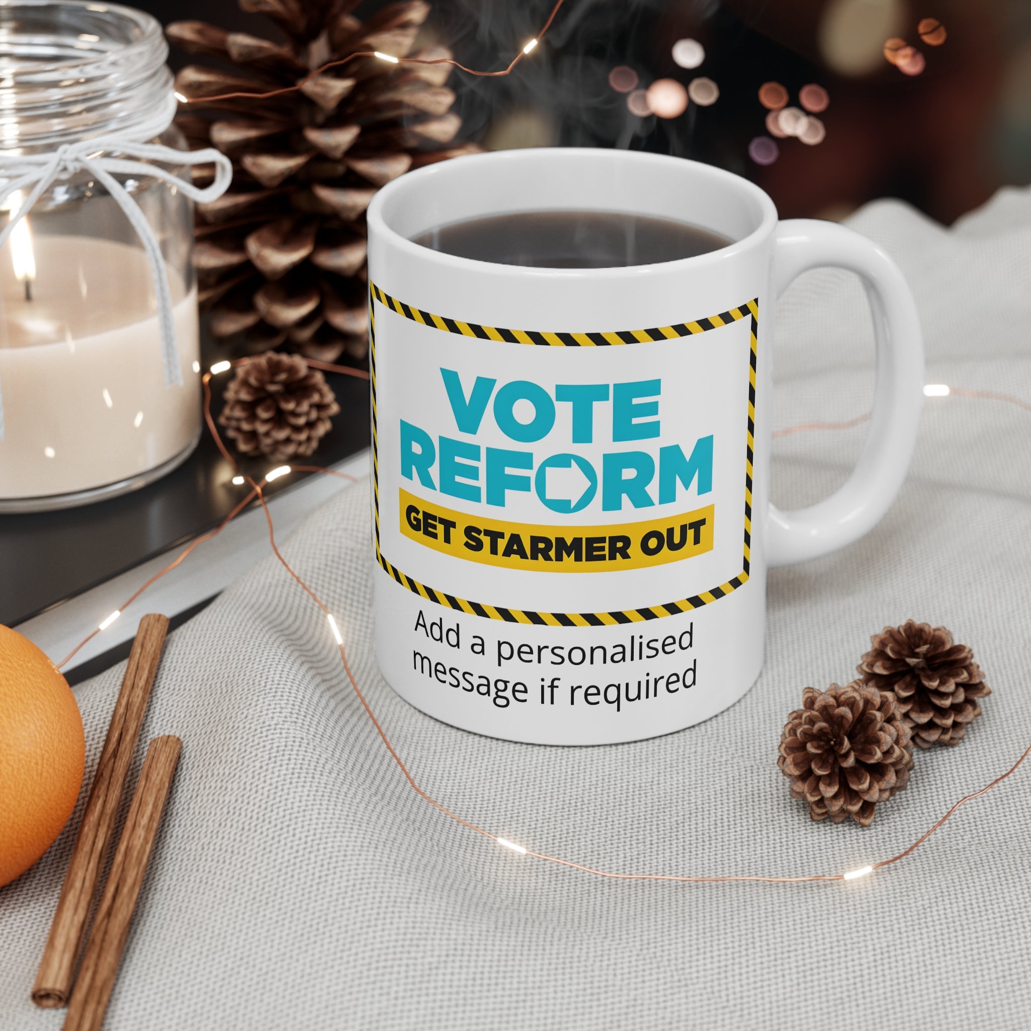 Vote Reform Get Starmer Out Mug - Reform UK Local Elections 2026 | Personalised Political Mug | Fat Boris Store Printify