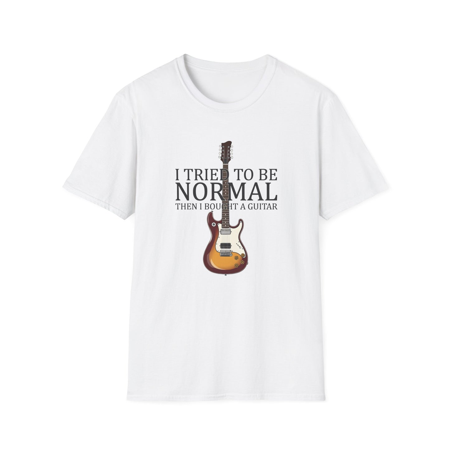 "I Tried To Be Normal..." Funny Guitar T-Shirt - Premium Cotton Tee