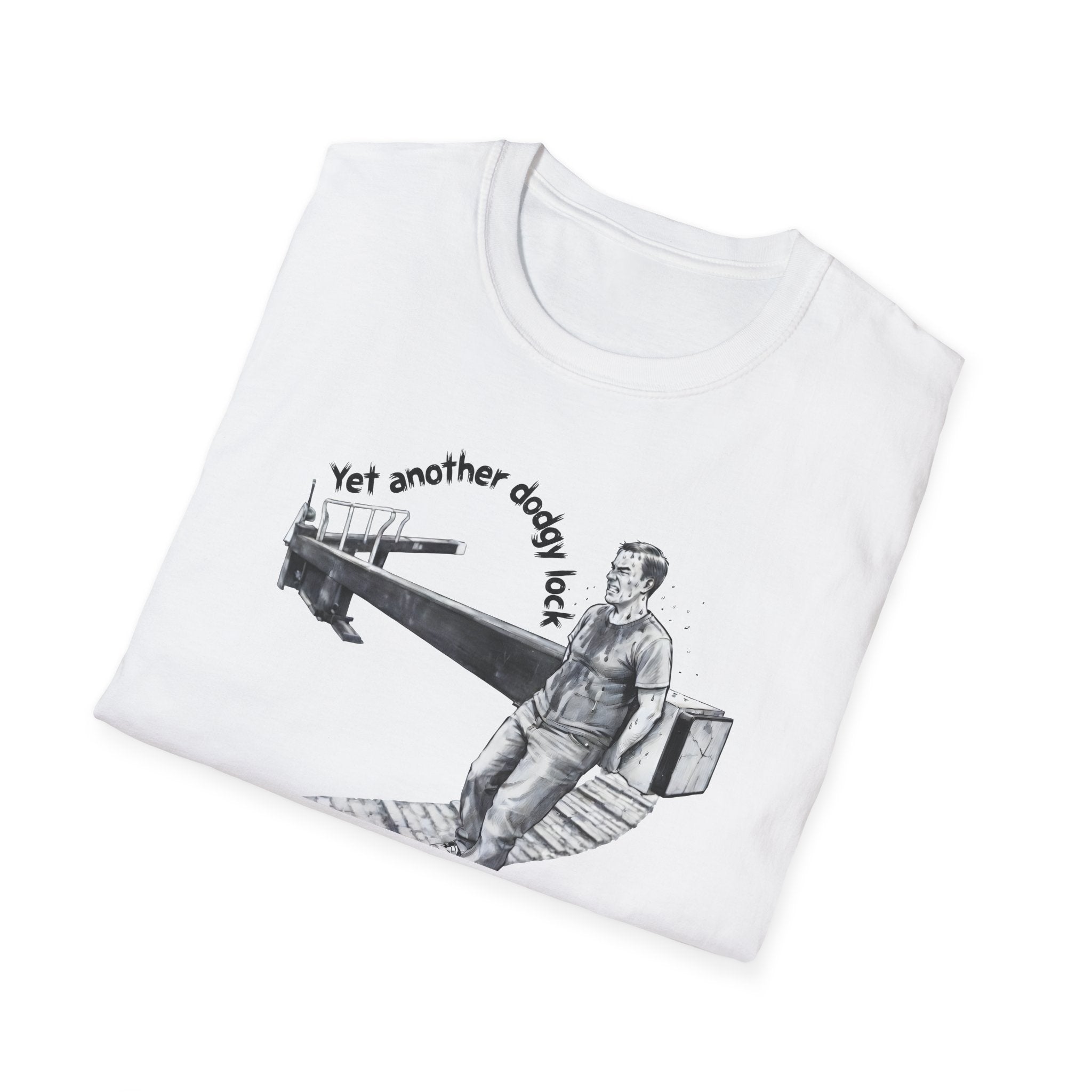 Yet Another Dodgy Lock | Funny Narrowboat Canal Lock Gate T-Shirt | Canal & Narrowboat Collection Printify