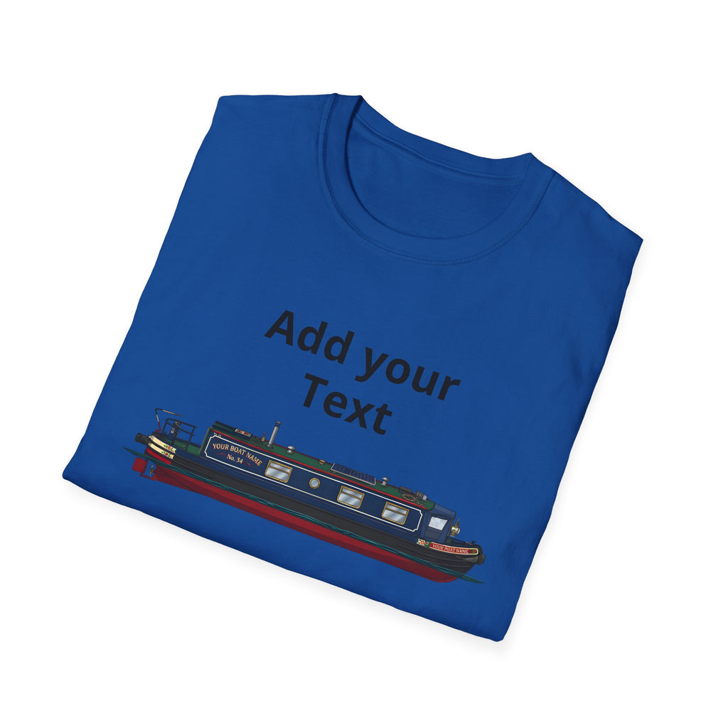 Canal Narrowboat Photo Custom T-Shirt — Upload a Good Quality Picture of Your Boat 