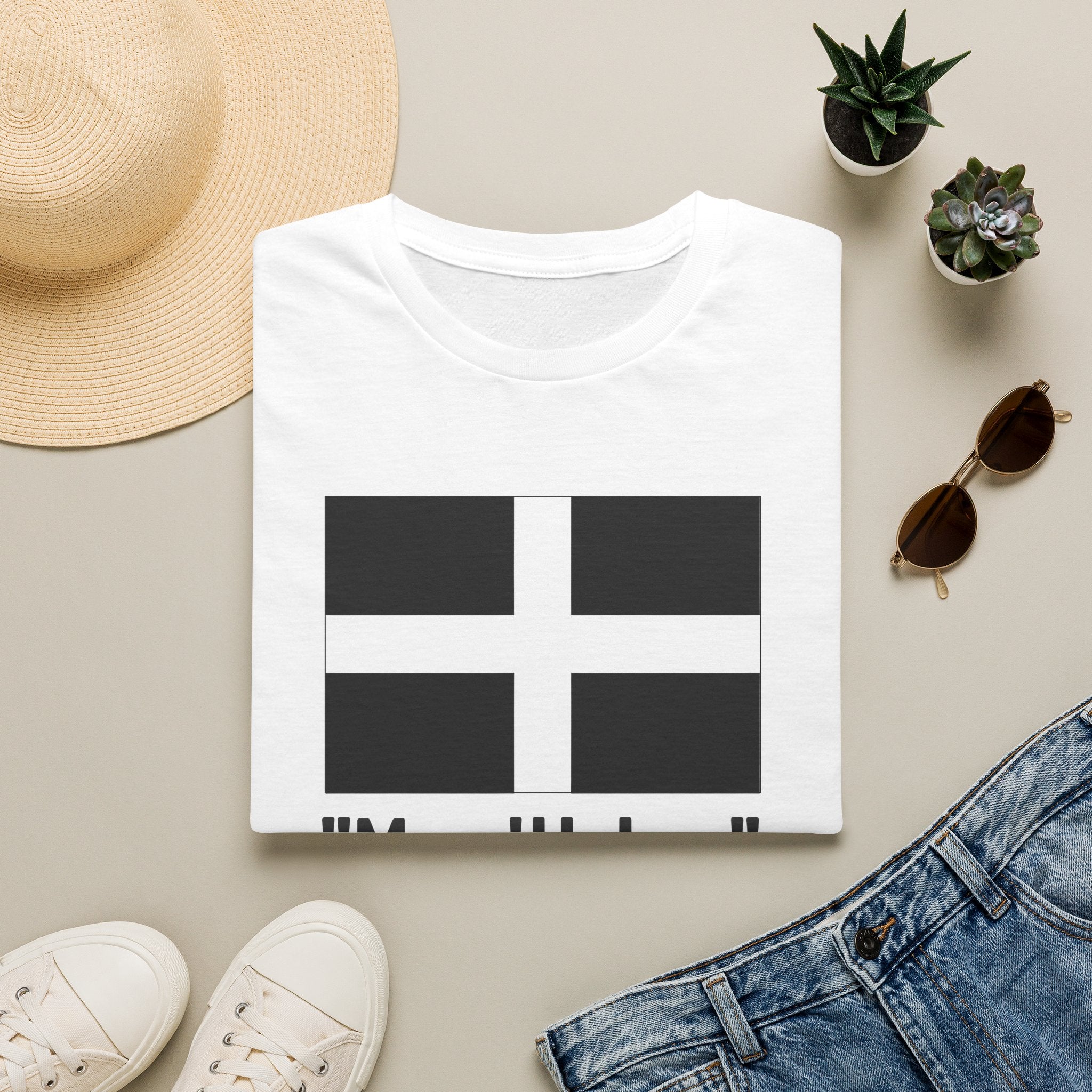 St Piran Flag My a’th Kar Cornish T-Shirt | Cornwall Love Tee | Gildan Softstyle S–3XL Printify